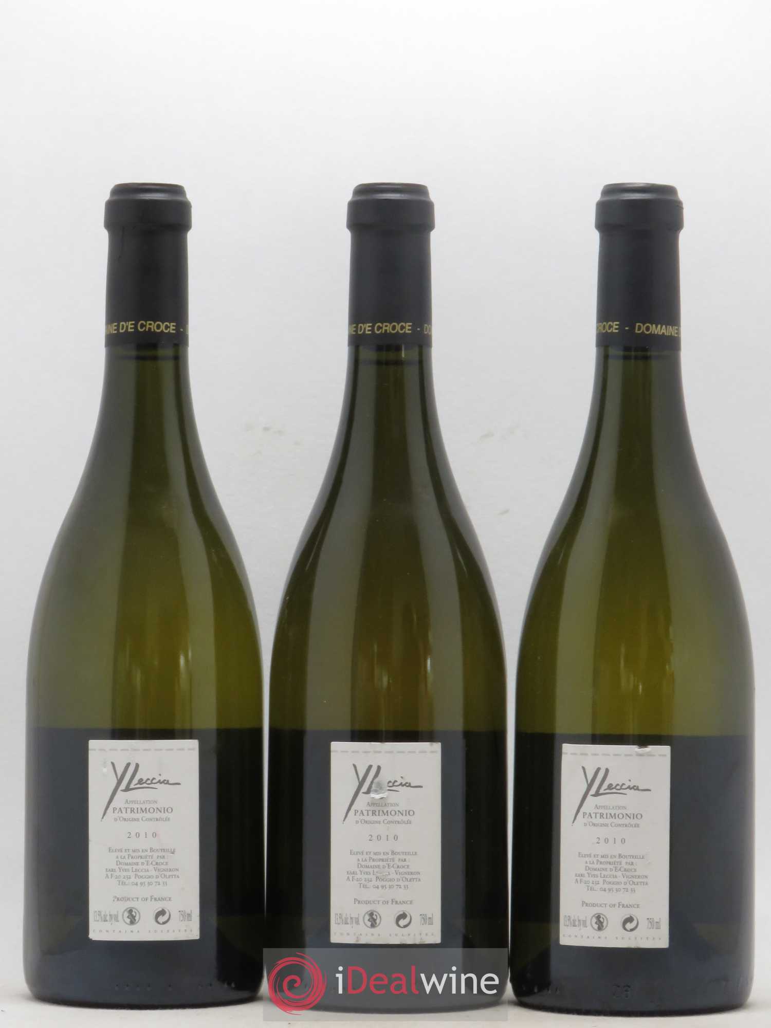 Patrimonio E. Croce Yves Leccia (Domaine) 2010 - Lot de 3 bouteilles - 1