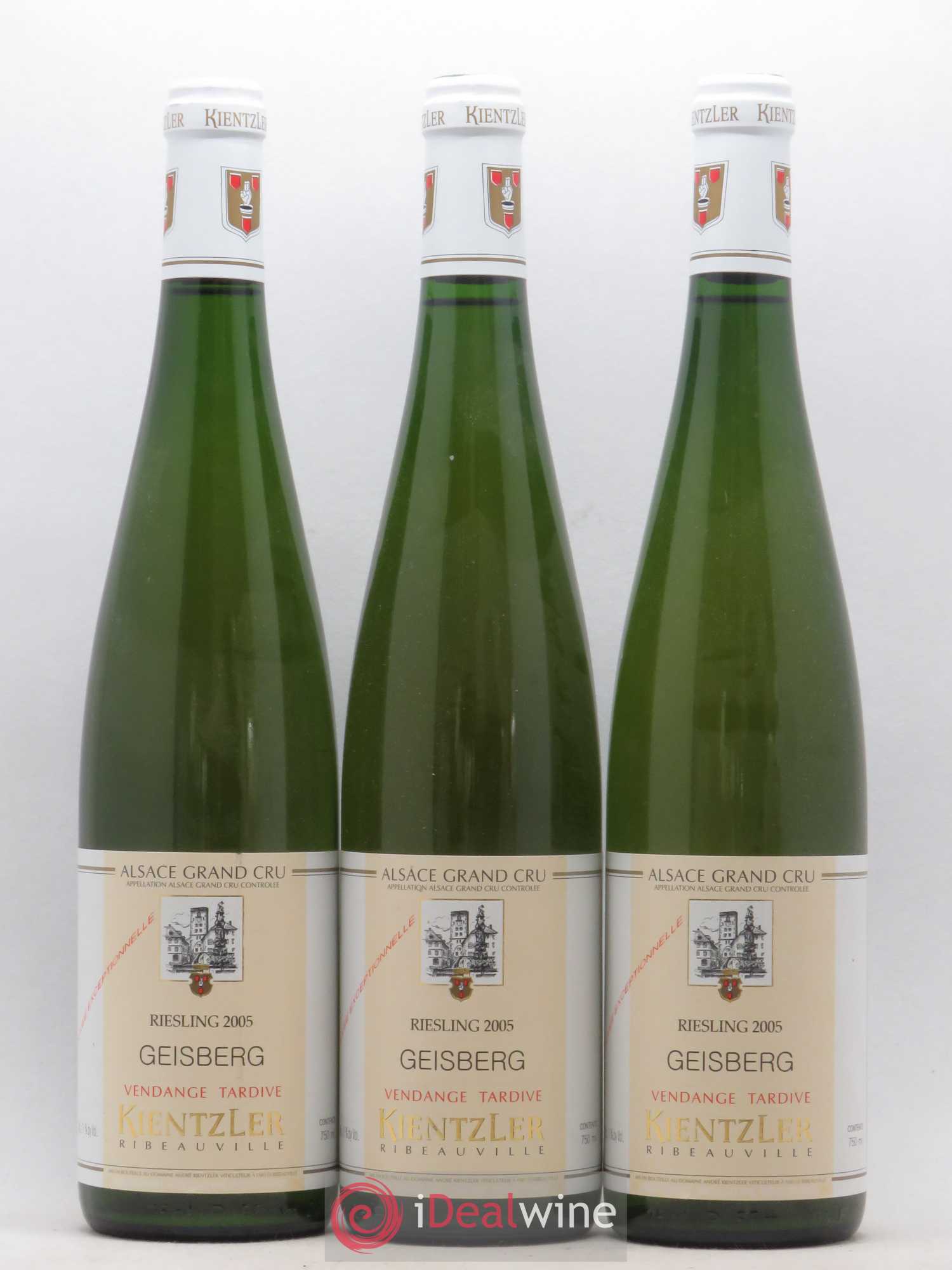Riesling Vendanges Tardives Grand Cru Geisberg Cuvée Exceptionnelle Kientzler 2005 - Posten von 3 Flaschen - 0
