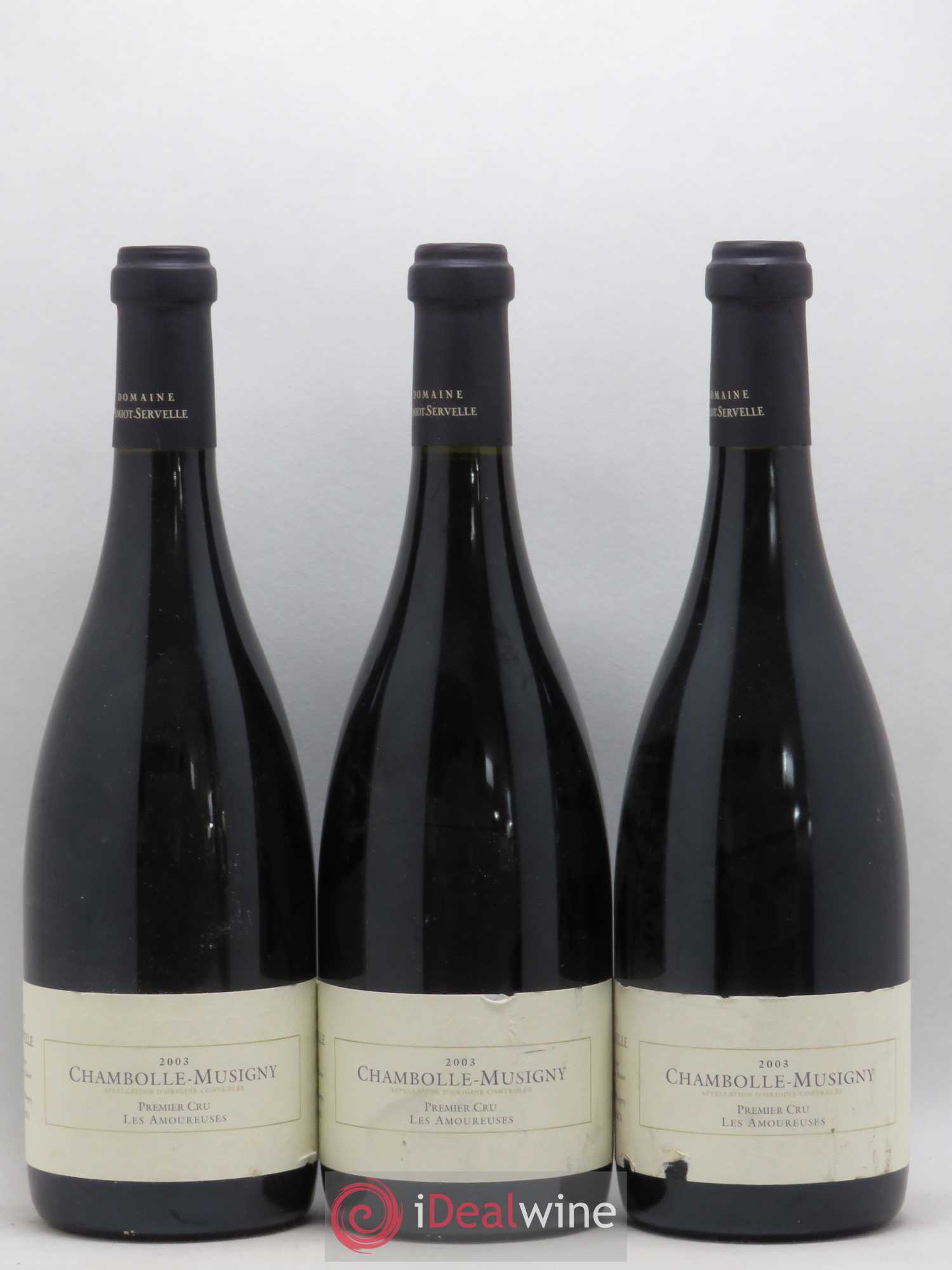 Chambolle-Musigny 1er Cru Les Amoureuses Amiot-Servelle 2003 - Lot de 3 bouteilles - 0