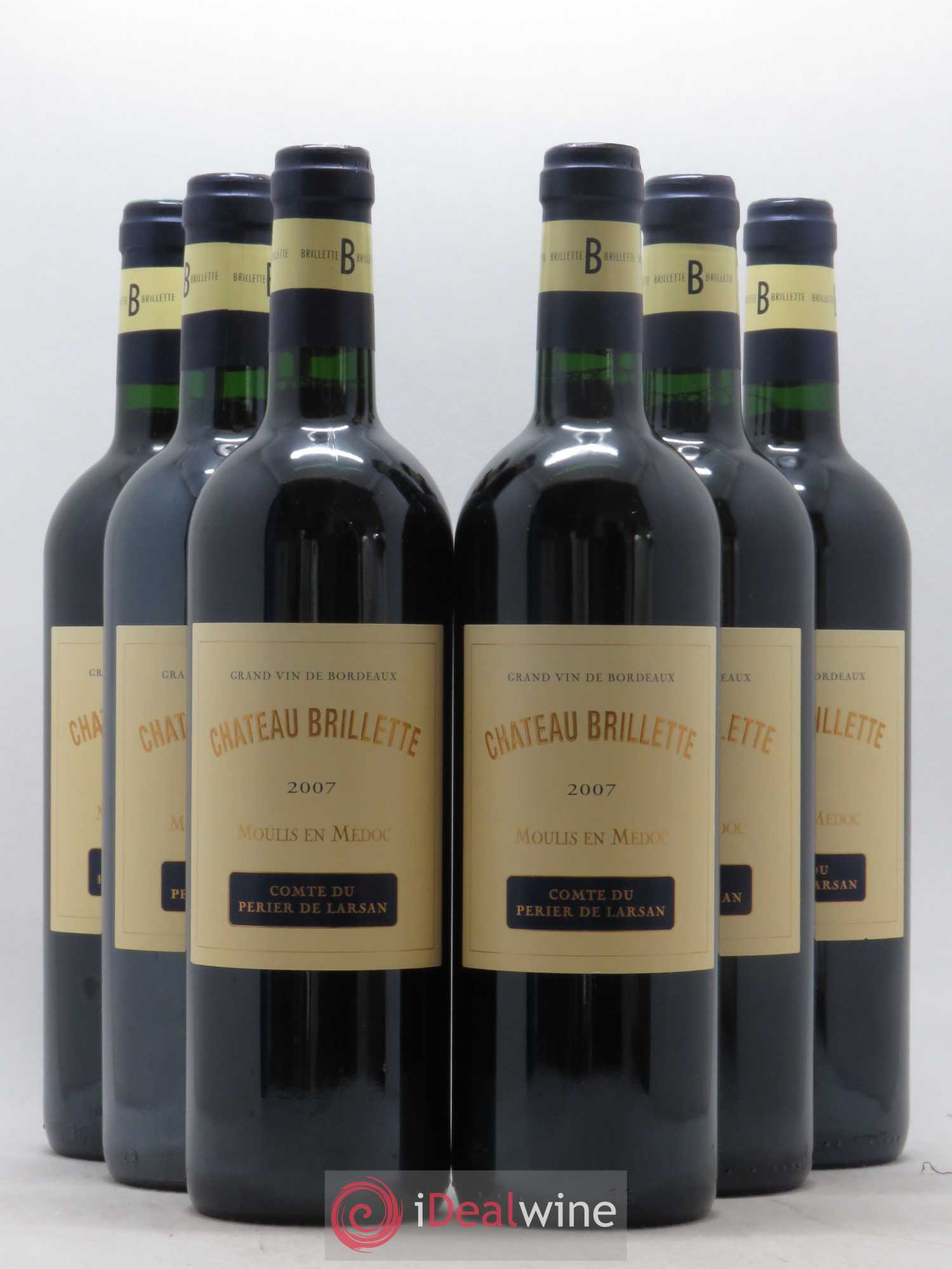 Château Brillette Cru Bourgeois 2007 - Lot de 6 bouteilles - 0