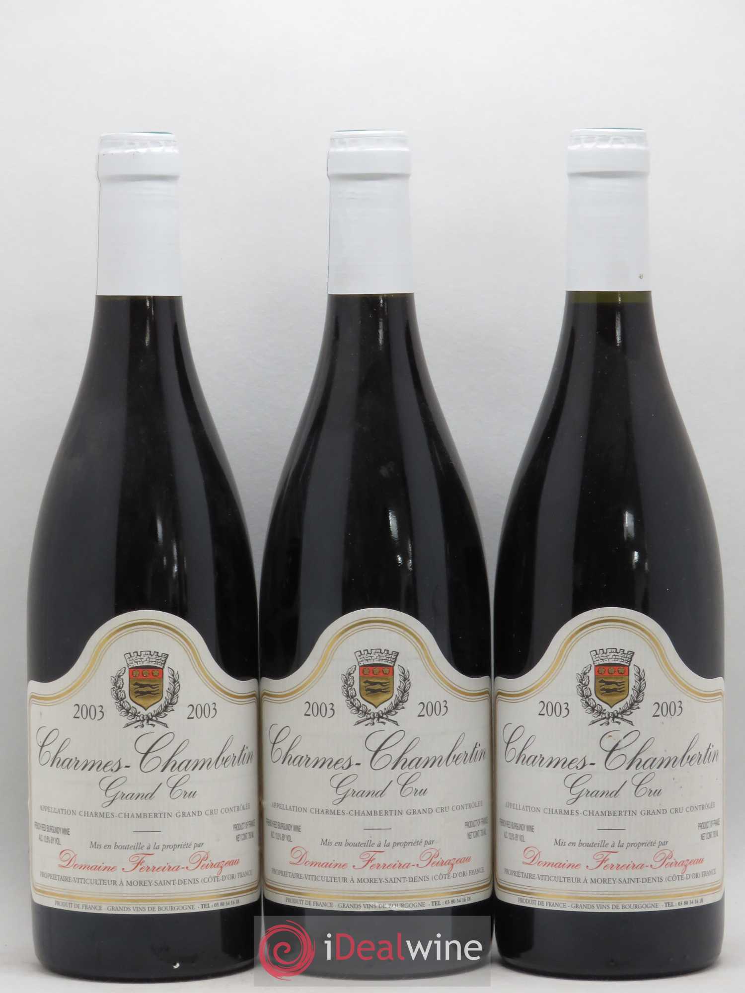 Charmes-Chambertin Grand Cru Domaine Ferreira Peirazeau 2003 - Posten von 3 Flaschen - 0