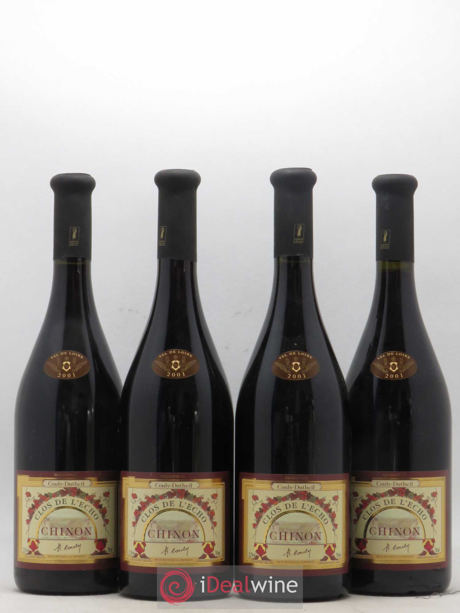 Chinon Clos de l'Echo Couly-Dutheil 2001 - Lot de 4 bouteilles - 0