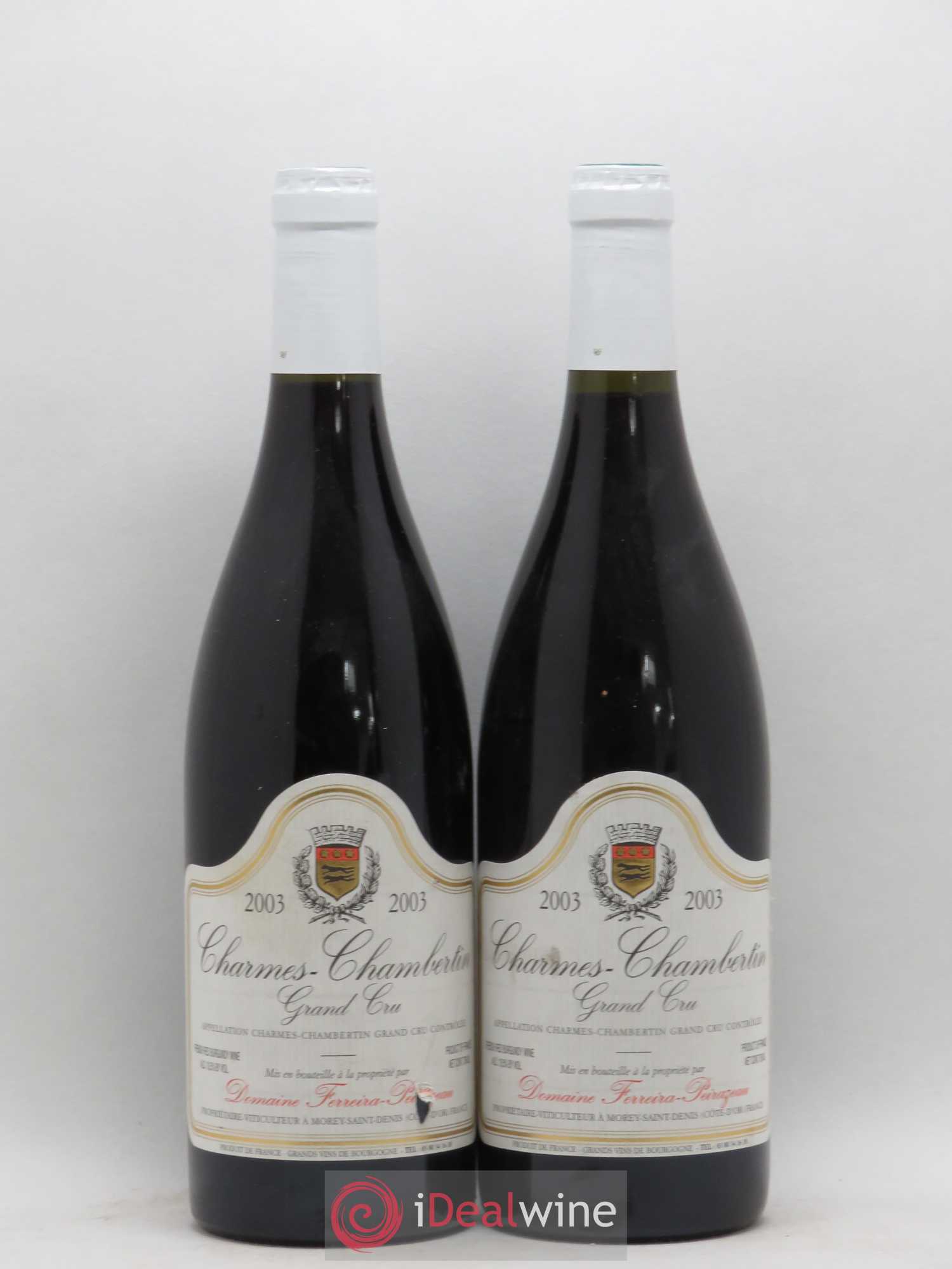 Charmes-Chambertin Grand Cru Domaine Ferreira Peirazeau 2003 - Posten von 2 Flaschen - 0