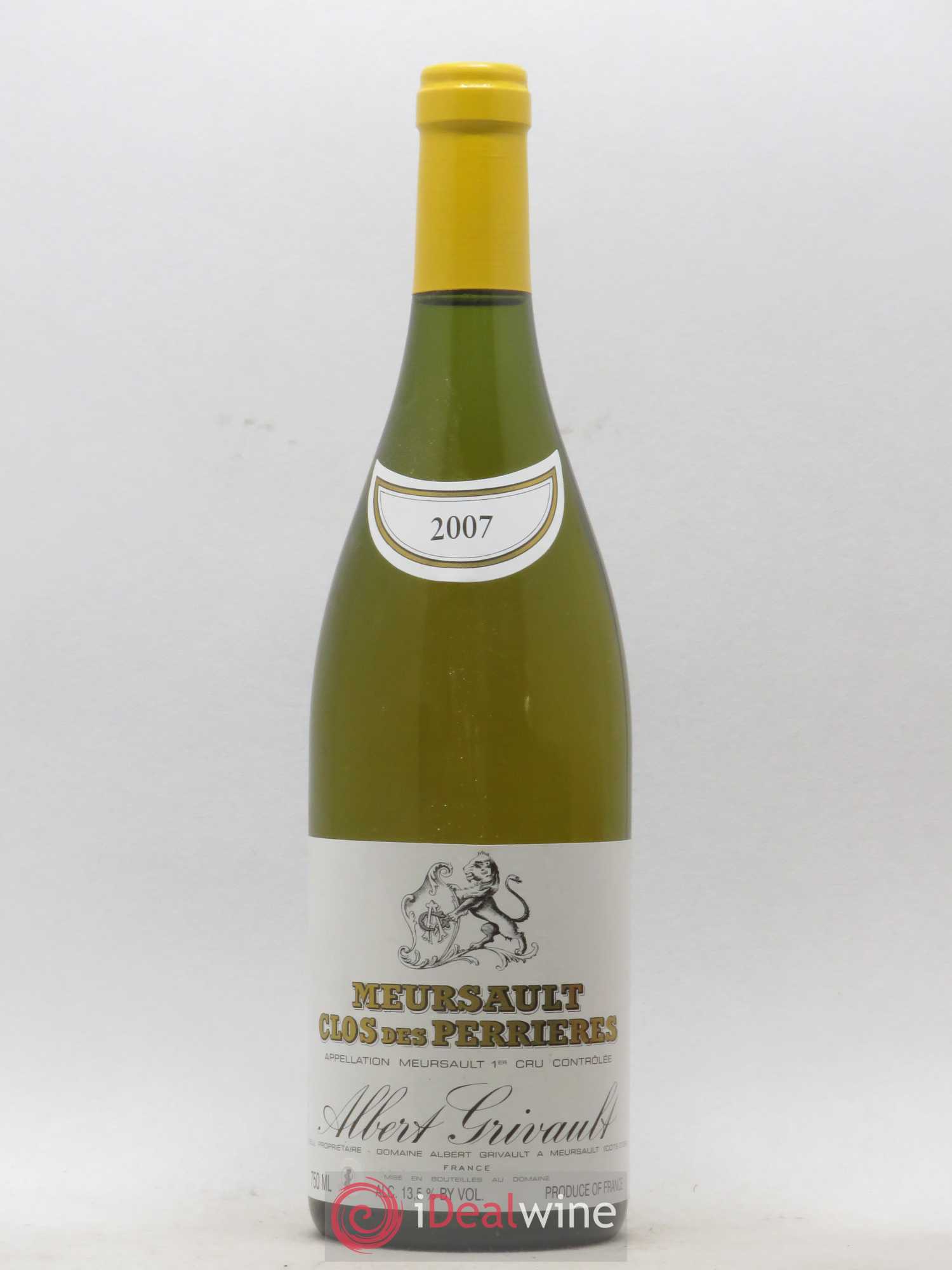 Meursault 1er Cru Clos des Perrières Monopole Albert Grivault 2007 - Lot de 1 bouteille - 0