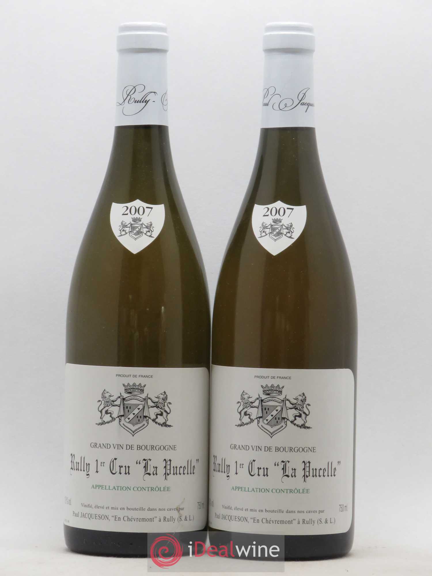 Rully 1er Cru La Pucelle Paul & Marie Jacqueson 2007 - Lot de 2 bouteilles - 0