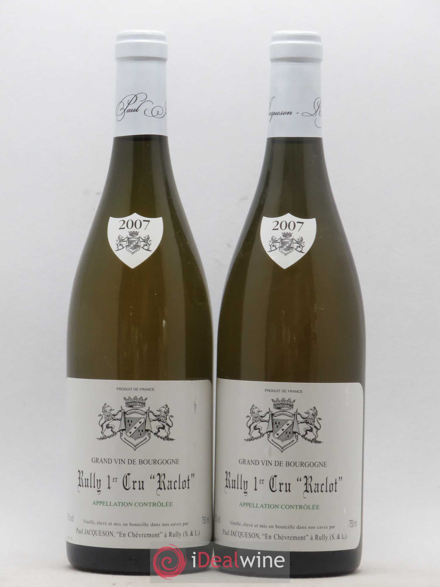 Rully 1er Cru Raclots Paul & Marie Jacqueson 2007 - Posten von 2 Flaschen - 0