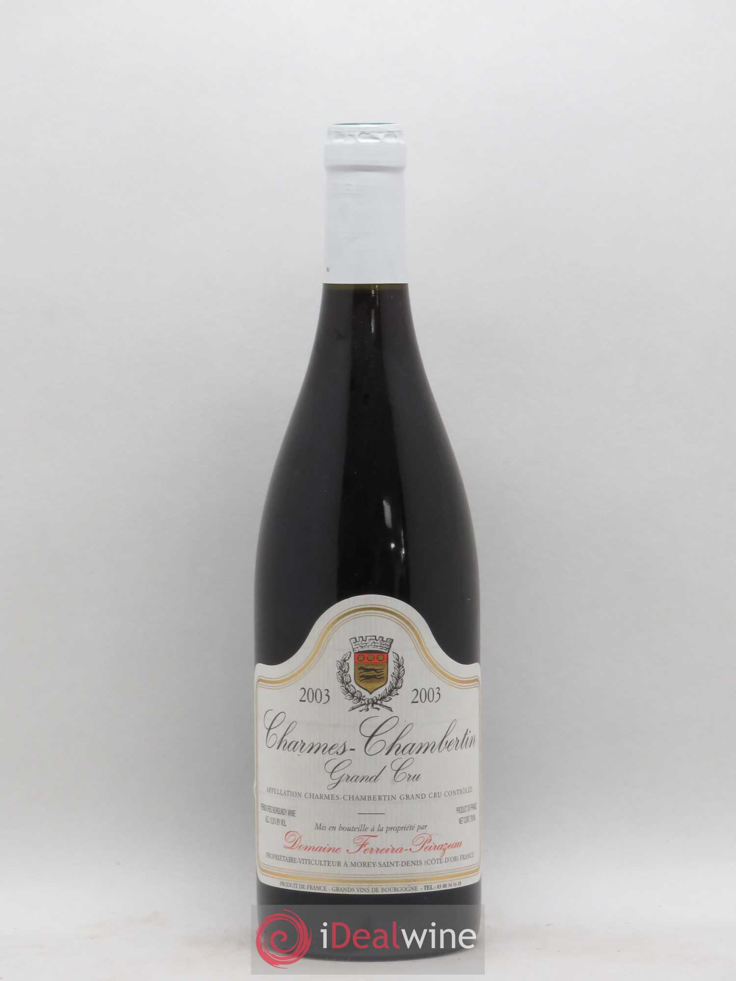 Charmes-Chambertin Grand Cru Domaine Ferreira Peirazeau 2003 - Posten von 1 Flasche - 0