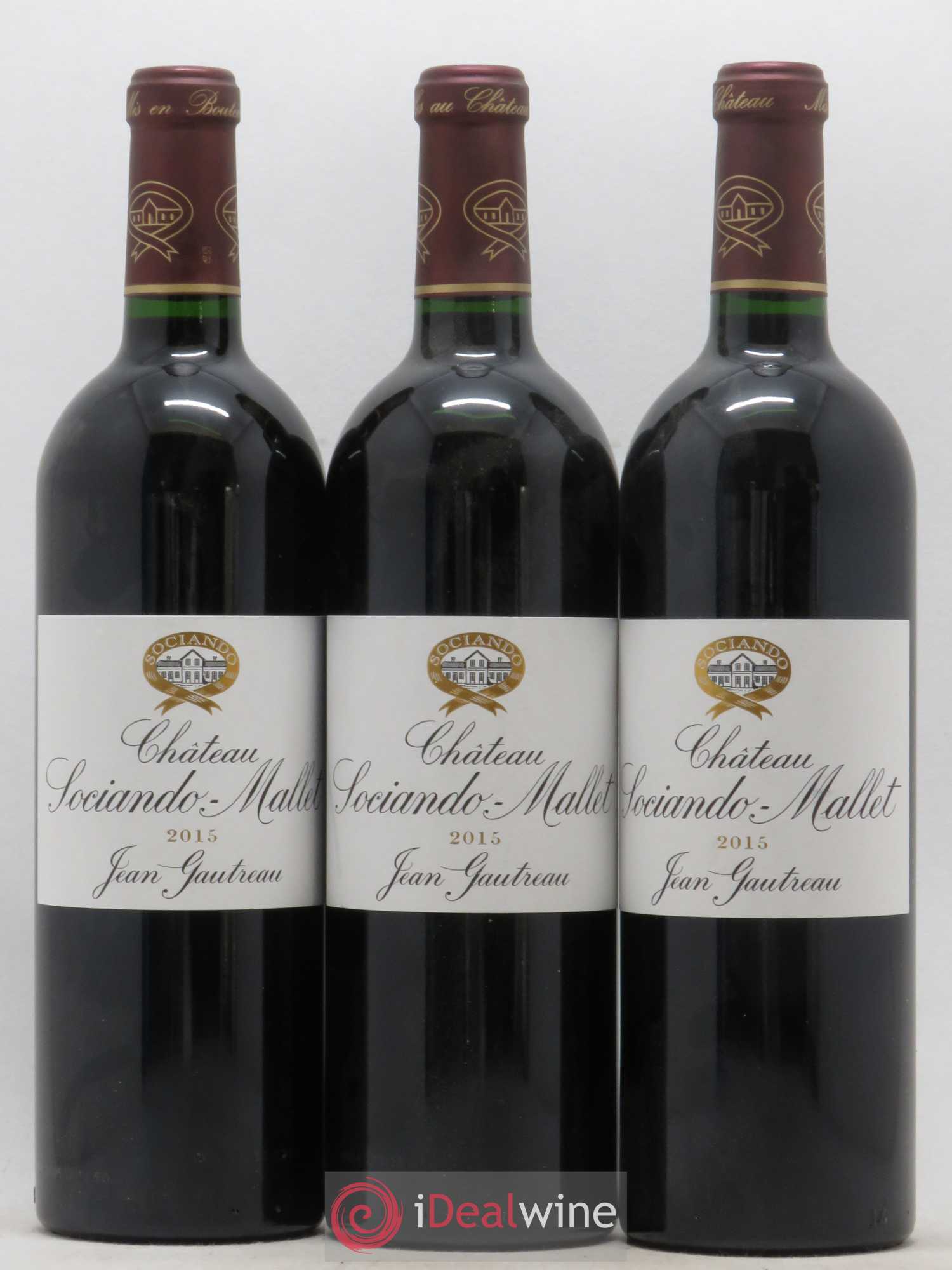 Château Sociando Mallet 2015 - Lot de 3 bouteilles - 0