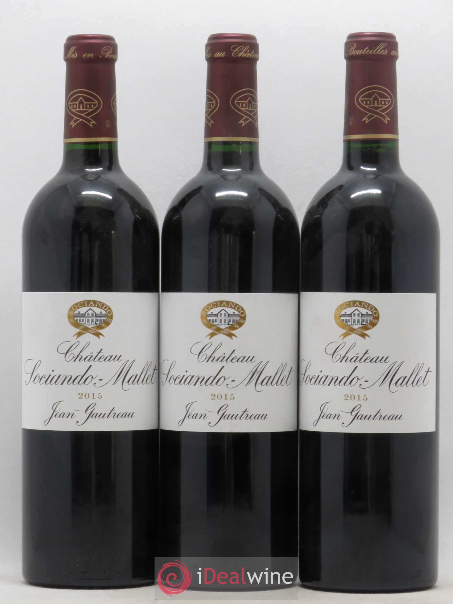 Château Sociando Mallet 2015 - Lot de 3 bouteilles - 0