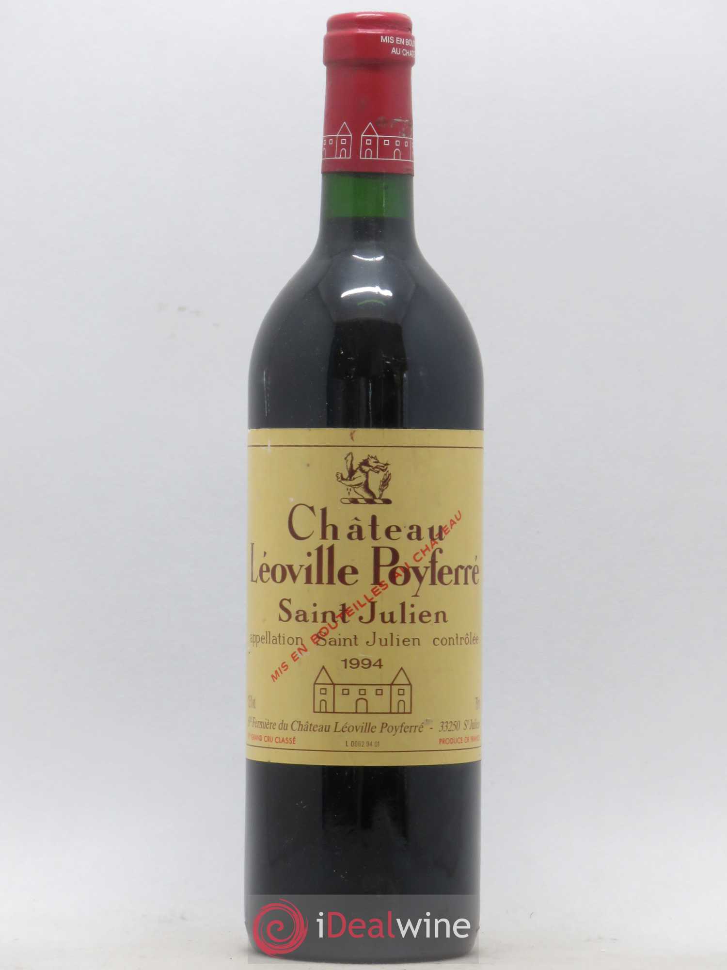 Château Léoville Poyferré 2ème Grand Cru Classé 1994 - Lot de 1 bouteille - 0