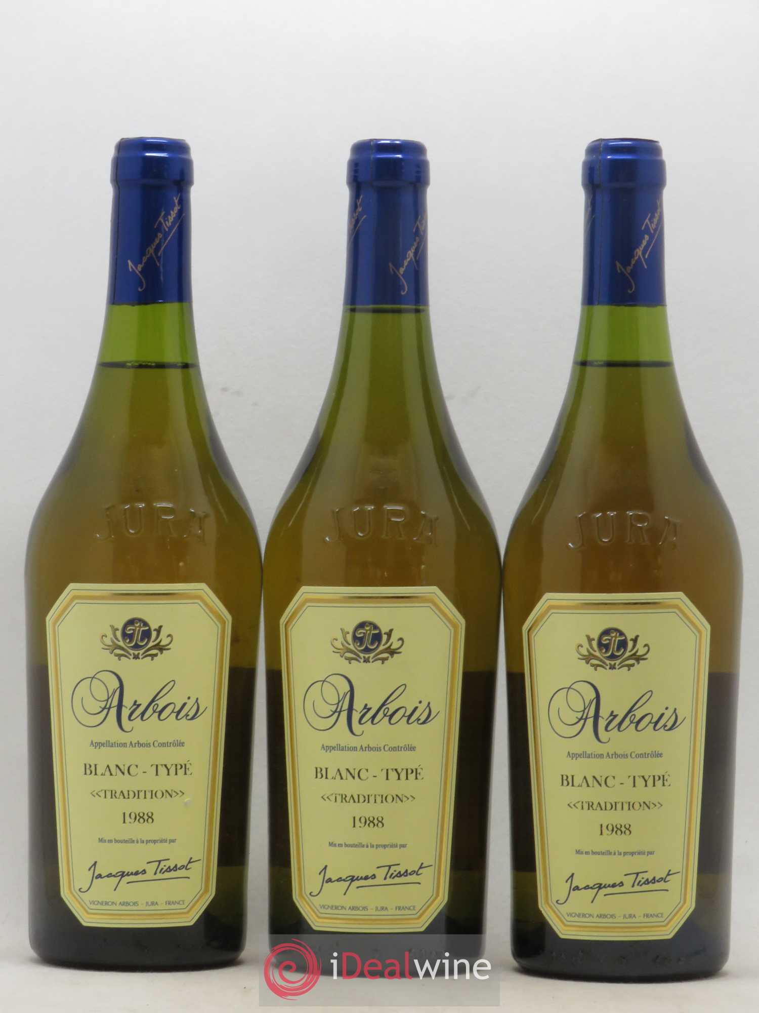 Arbois Tradition Domaine Jacques Tissot 1988 - Posten von 3 Flaschen - 0