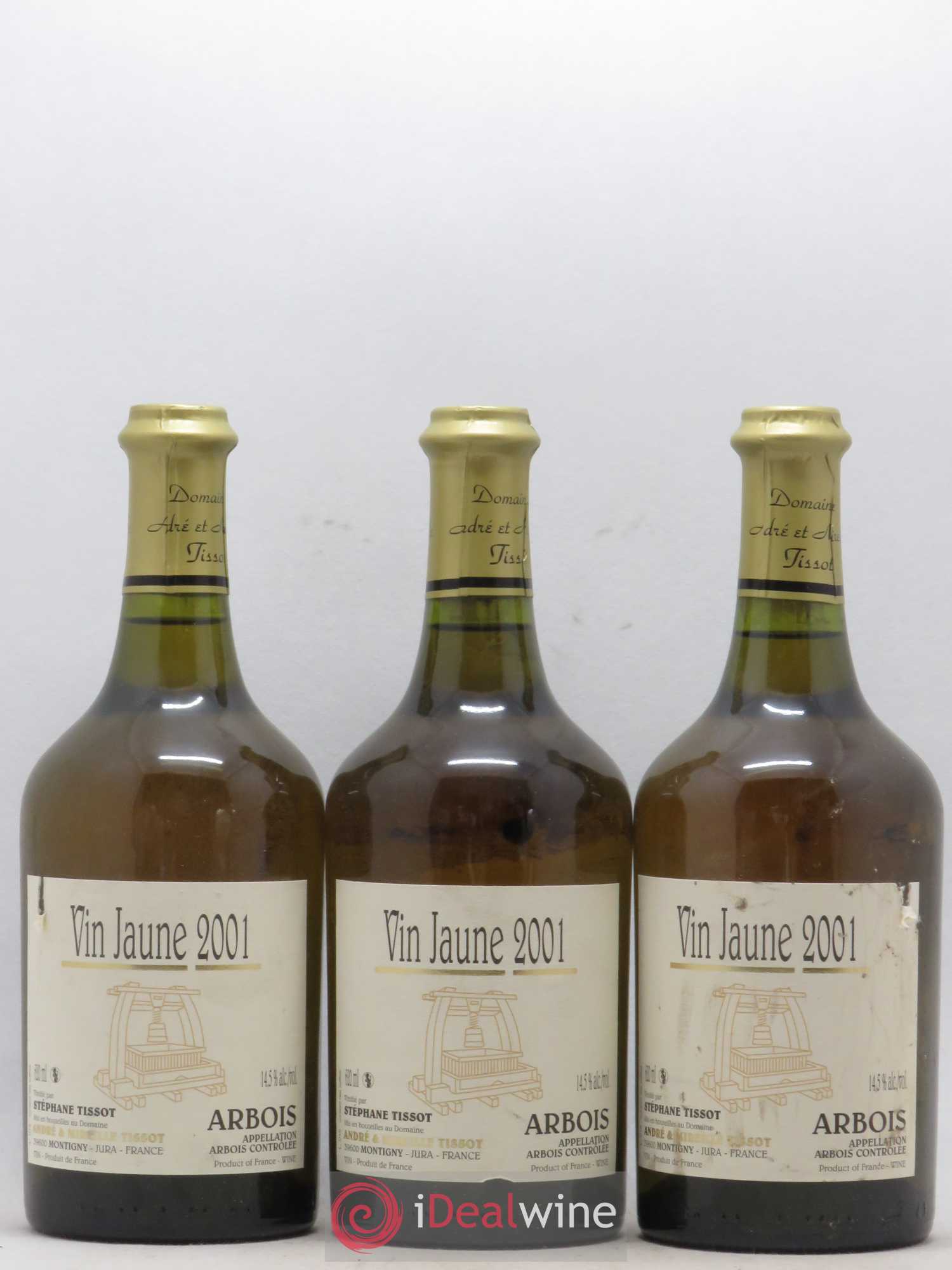 Arbois Vin Jaune Stephane Tissot 2001 - Lot de 3 bouteilles - 0