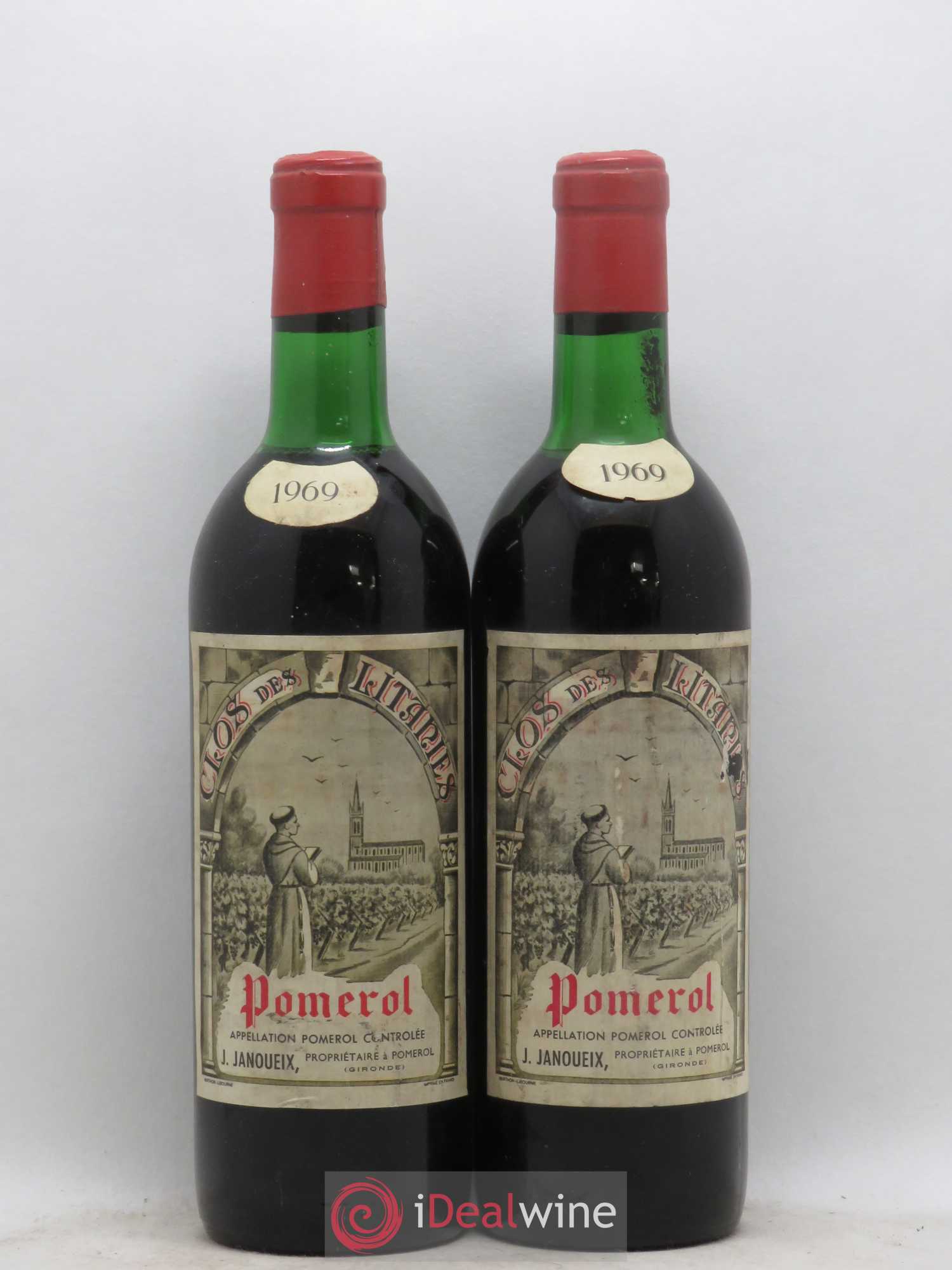 Pomerol Les Clos des Litanies 1969 - Posten von 2 Flaschen - 0