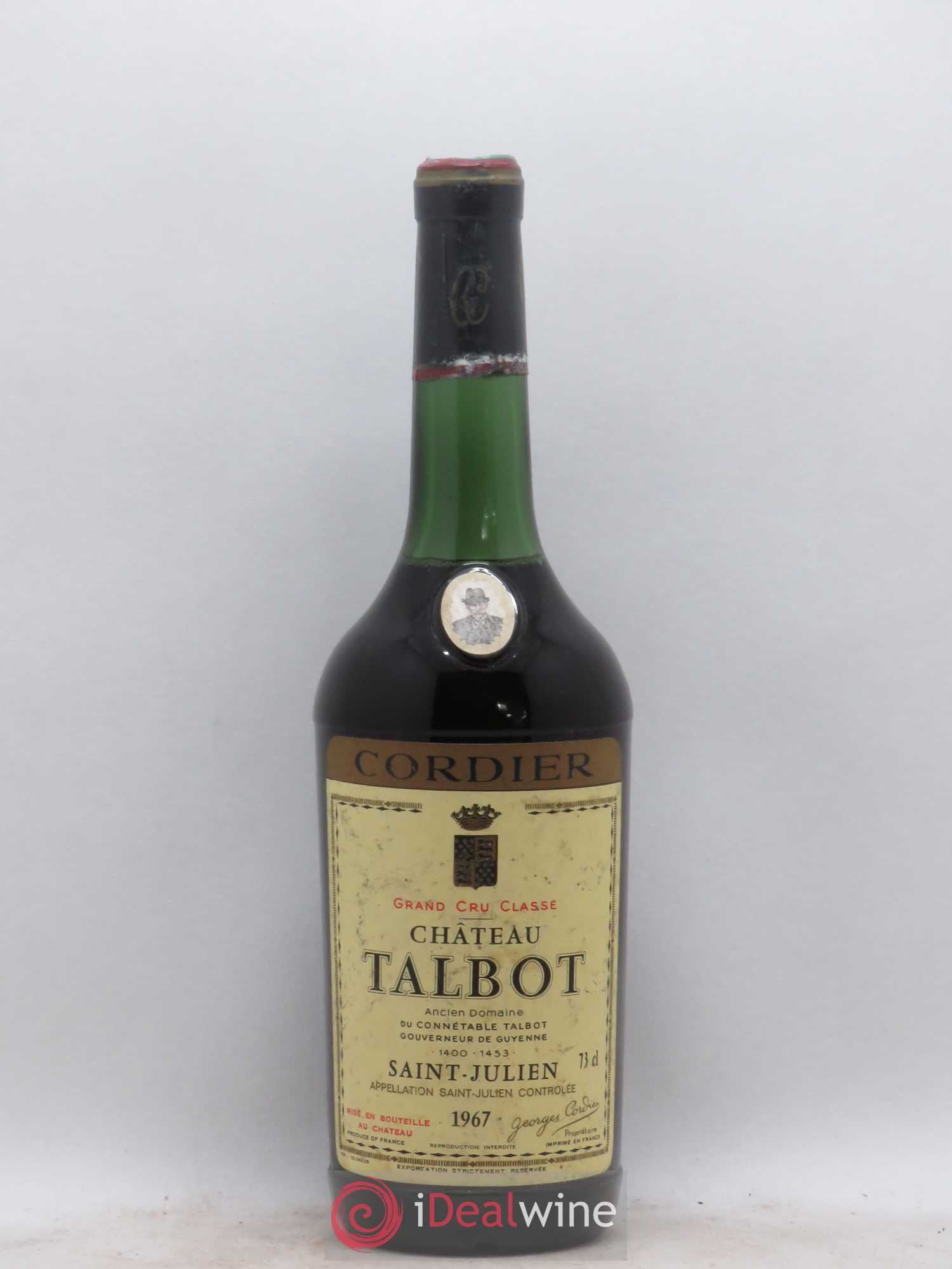 Château Talbot 4ème Grand Cru Classé 1967 - Lot de 1 bouteille - 0