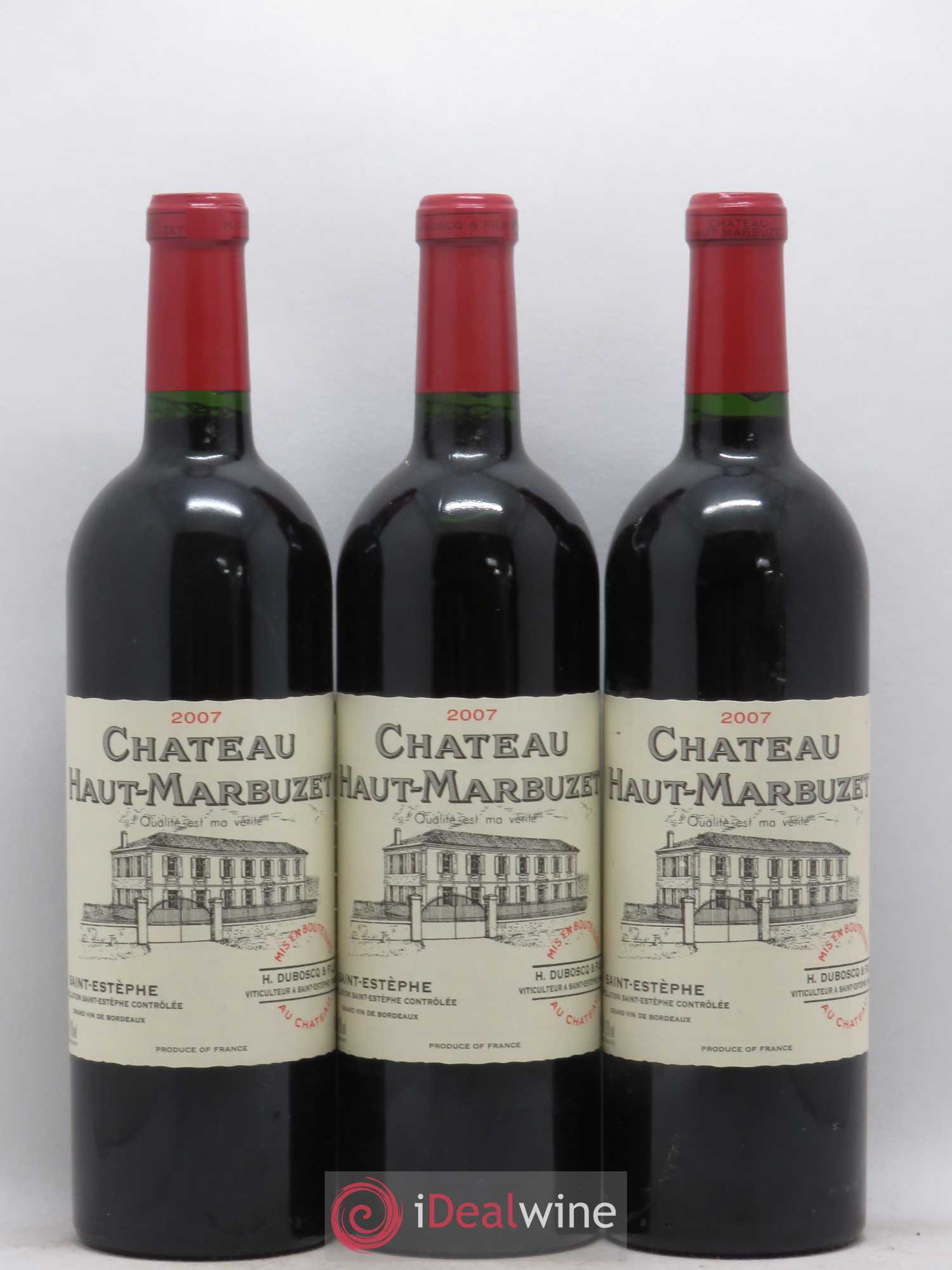 Château Haut Marbuzet 2007 - Lot de 3 bouteilles - 0