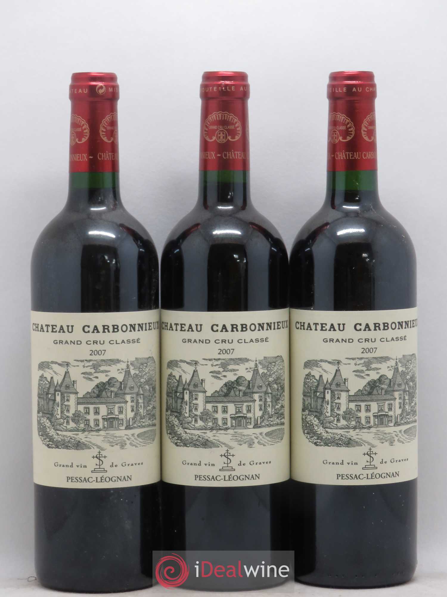 Château Carbonnieux Cru Classé de Graves 2007 - Lot de 3 bouteilles - 0
