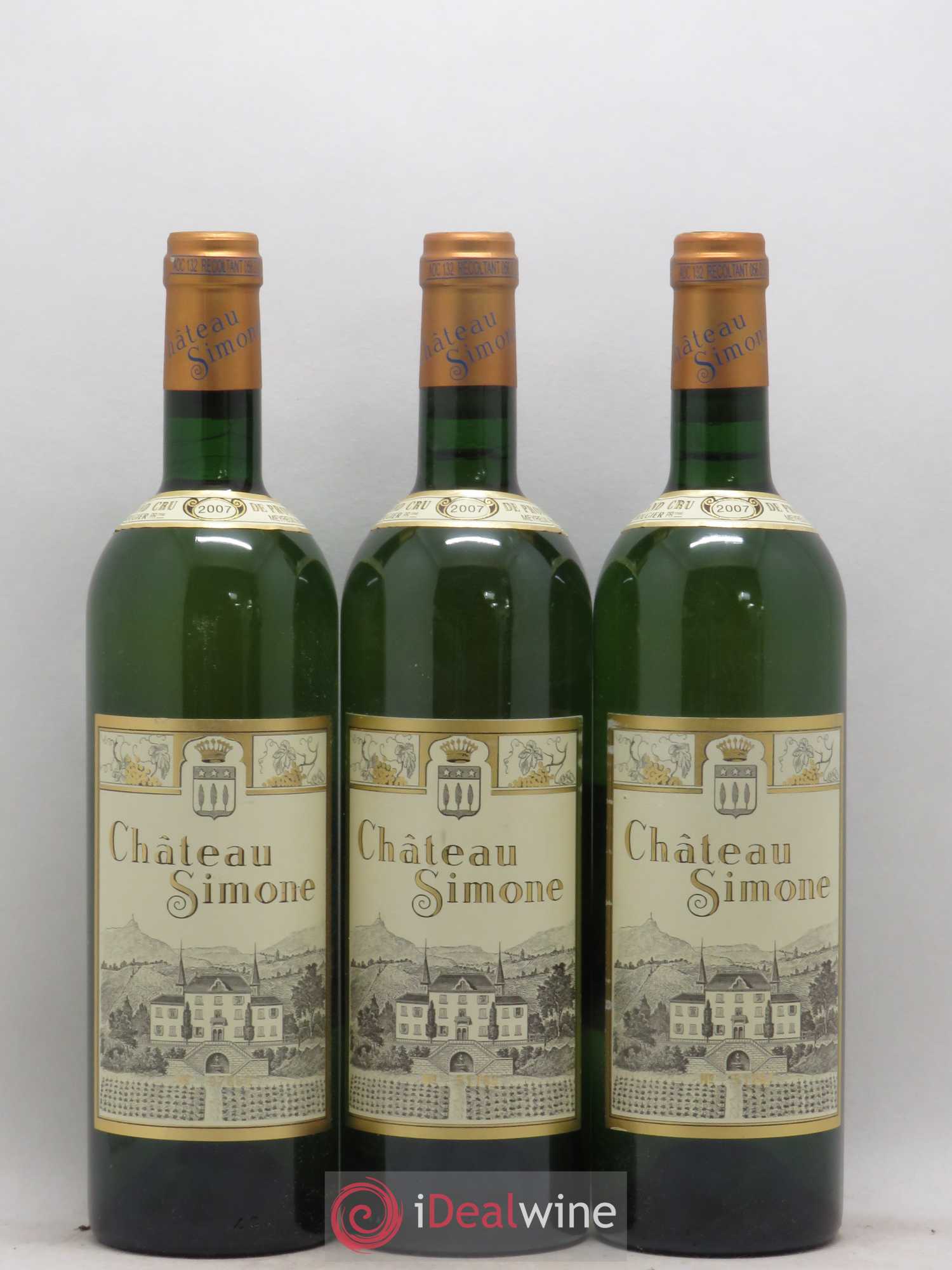 Palette Château Simone Famille Rougier 2007 - Posten von 3 Flaschen - 0