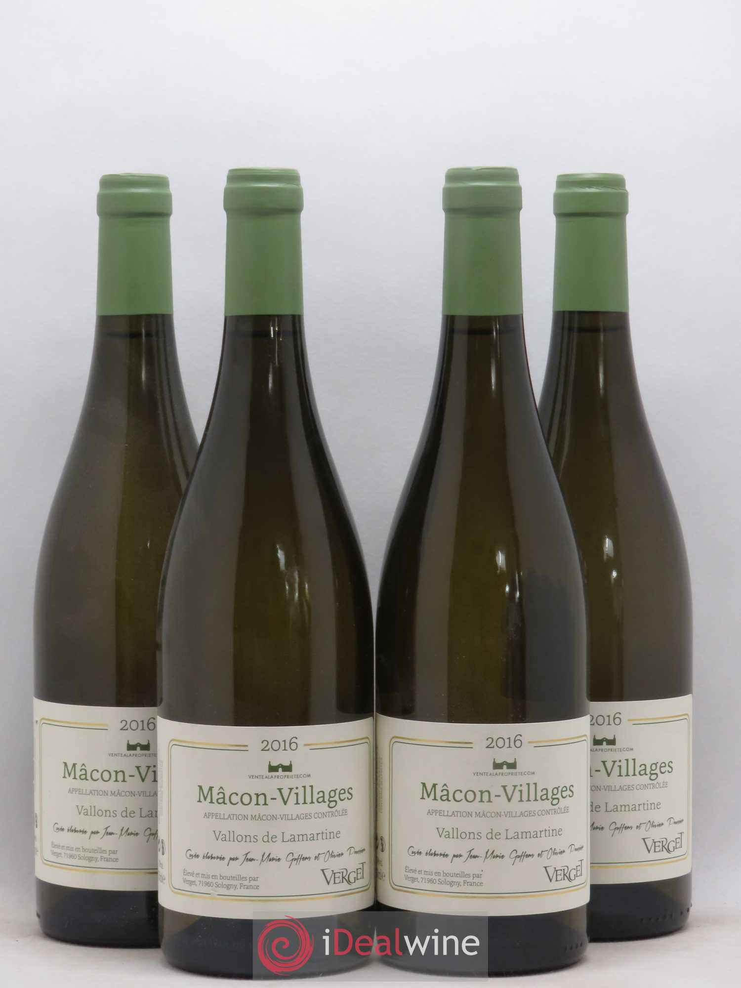 Mâcon Villages Vallons de Lamartine Domaine Verget 2016 - Posten von 4 Flaschen - 0