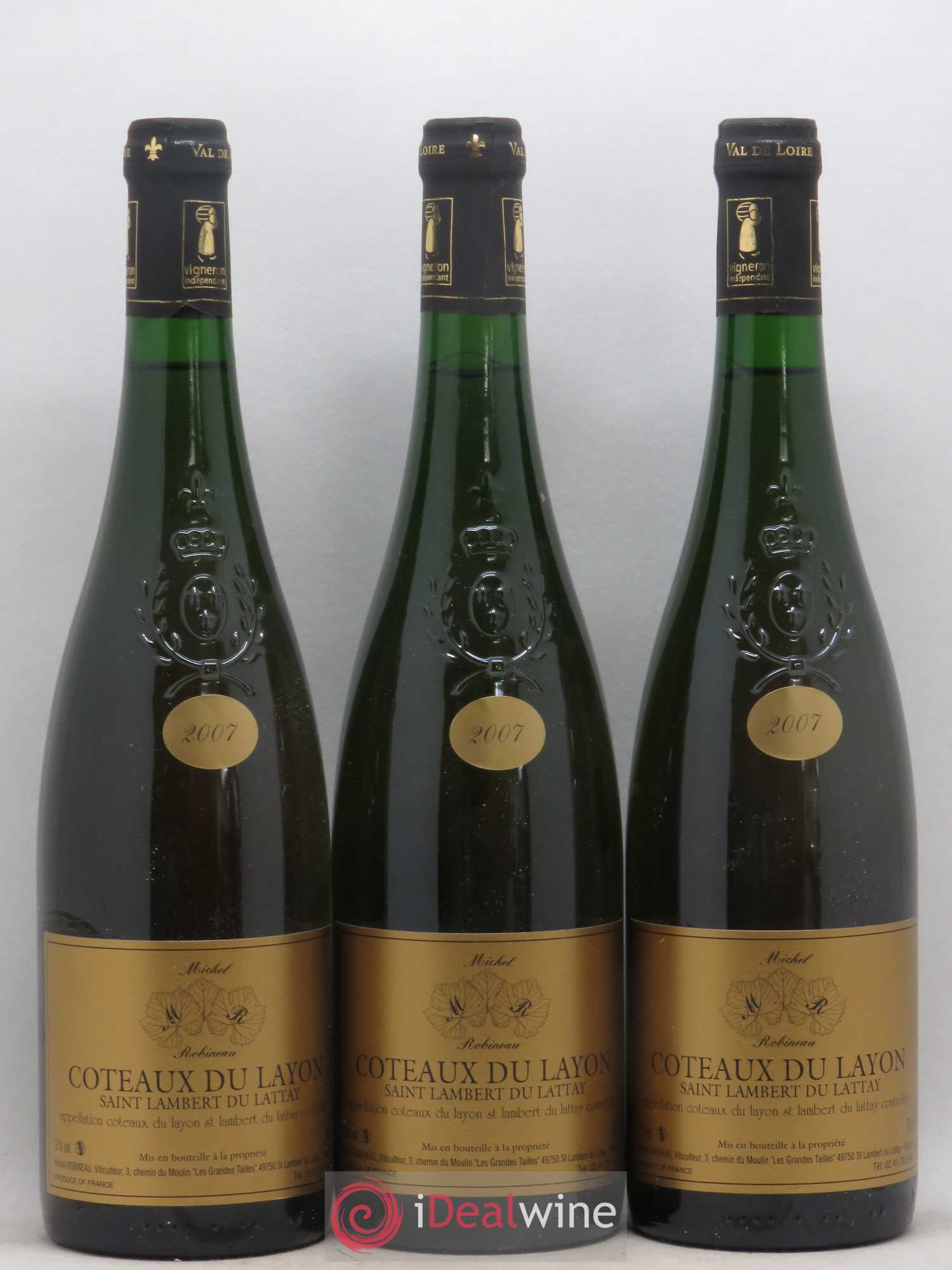 Coteaux du Layon Domaine Robineau Saint Lambert du Lattay 2007 - Lotto di 3 bottiglie - 0