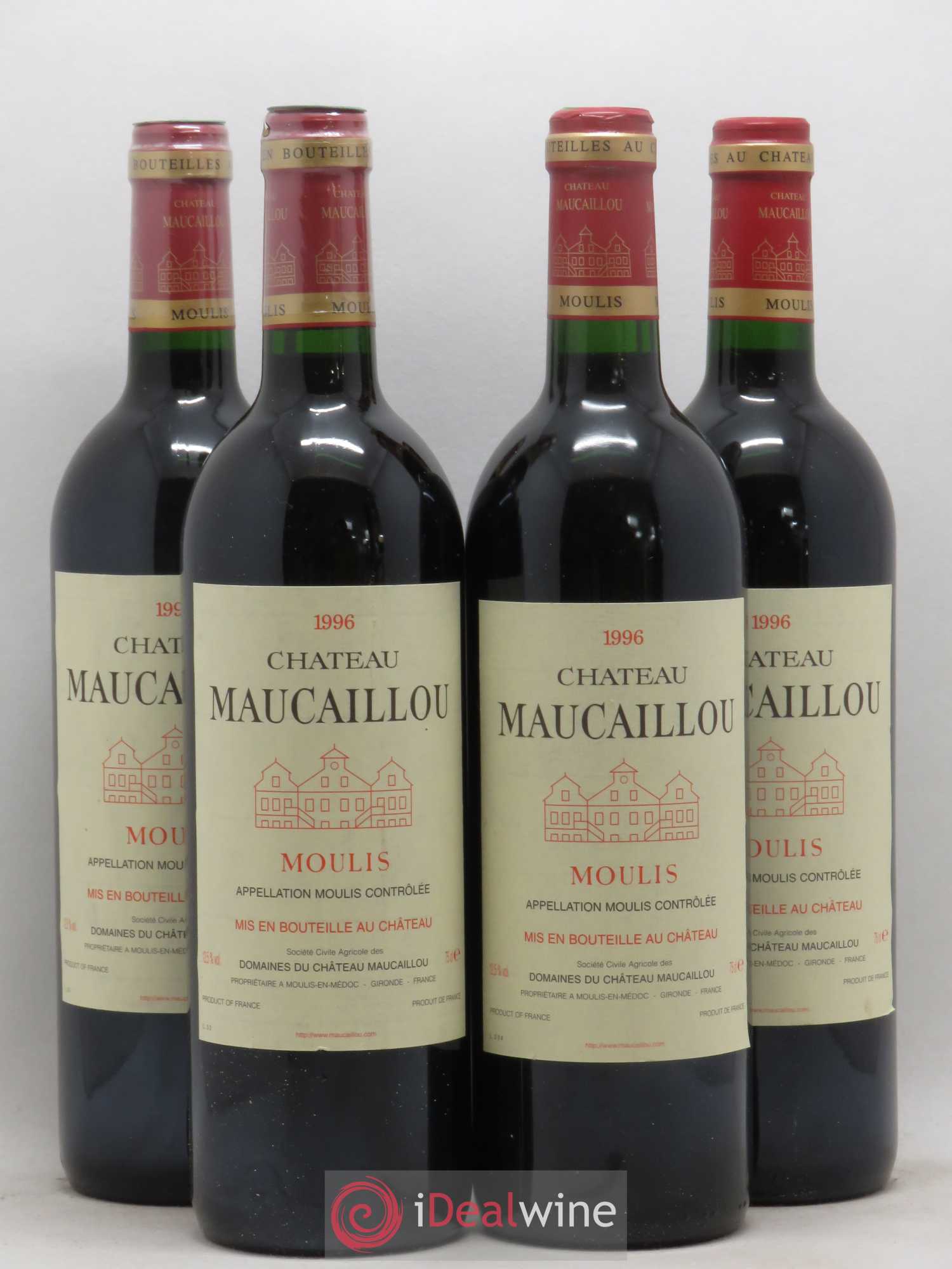 Château Maucaillou 1996 - Lot de 4 bouteilles - 0