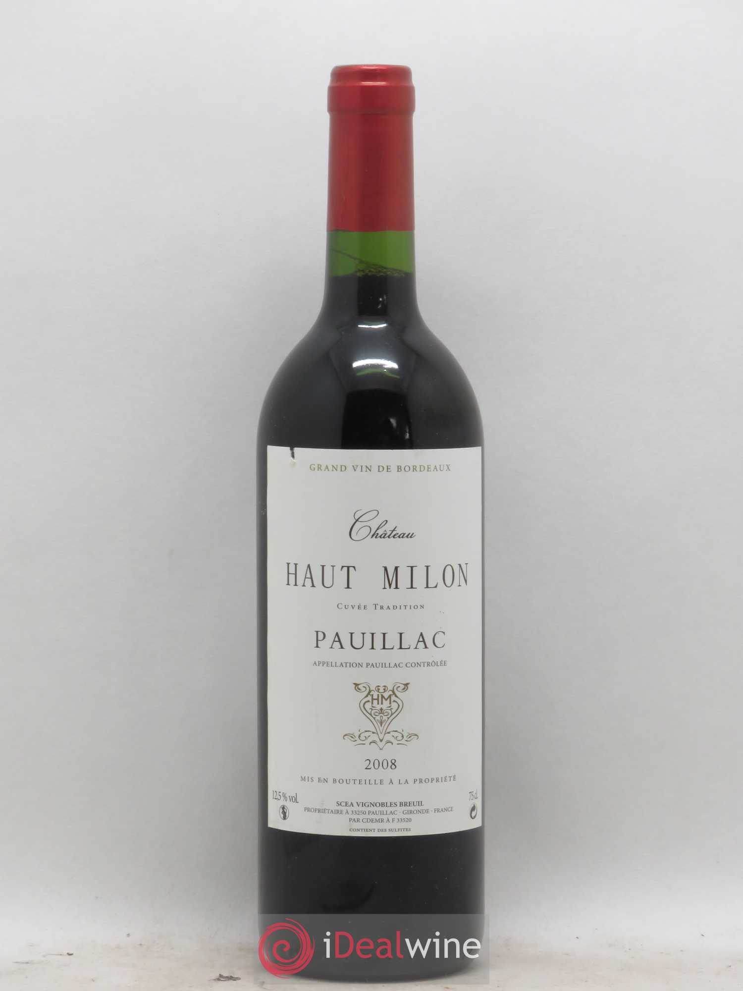Pauillac Château Haut Milon Cuvée Tradition 2008 - Posten von 1 Flasche - 0