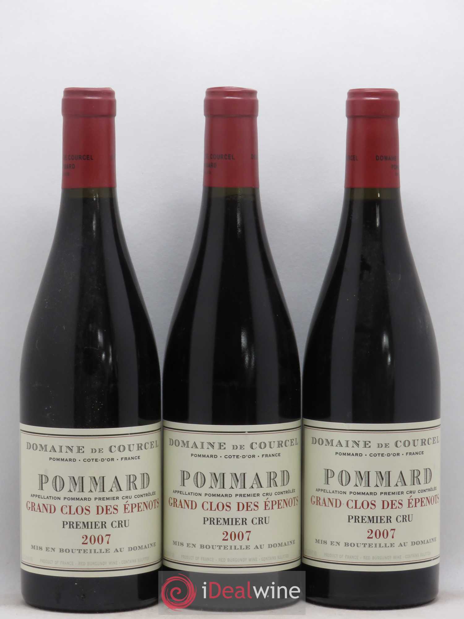 Pommard 1er Cru Grand Clos des Epenots de Courcel (Domaine) 2007 - Lot de 3 bouteilles - 0