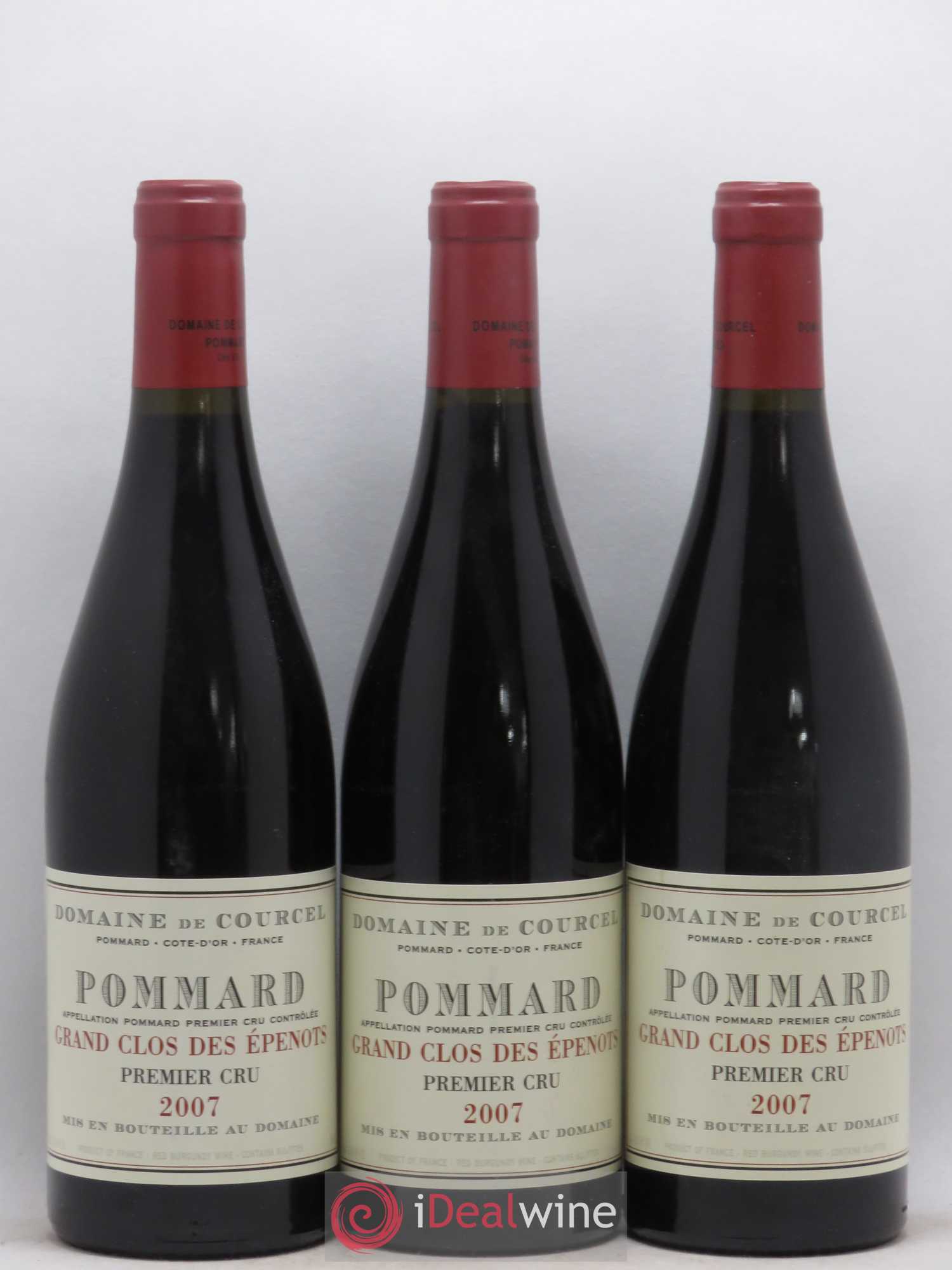 Pommard 1er Cru Grand Clos des Epenots de Courcel (Domaine) 2007 - Lot de 3 bouteilles - 0