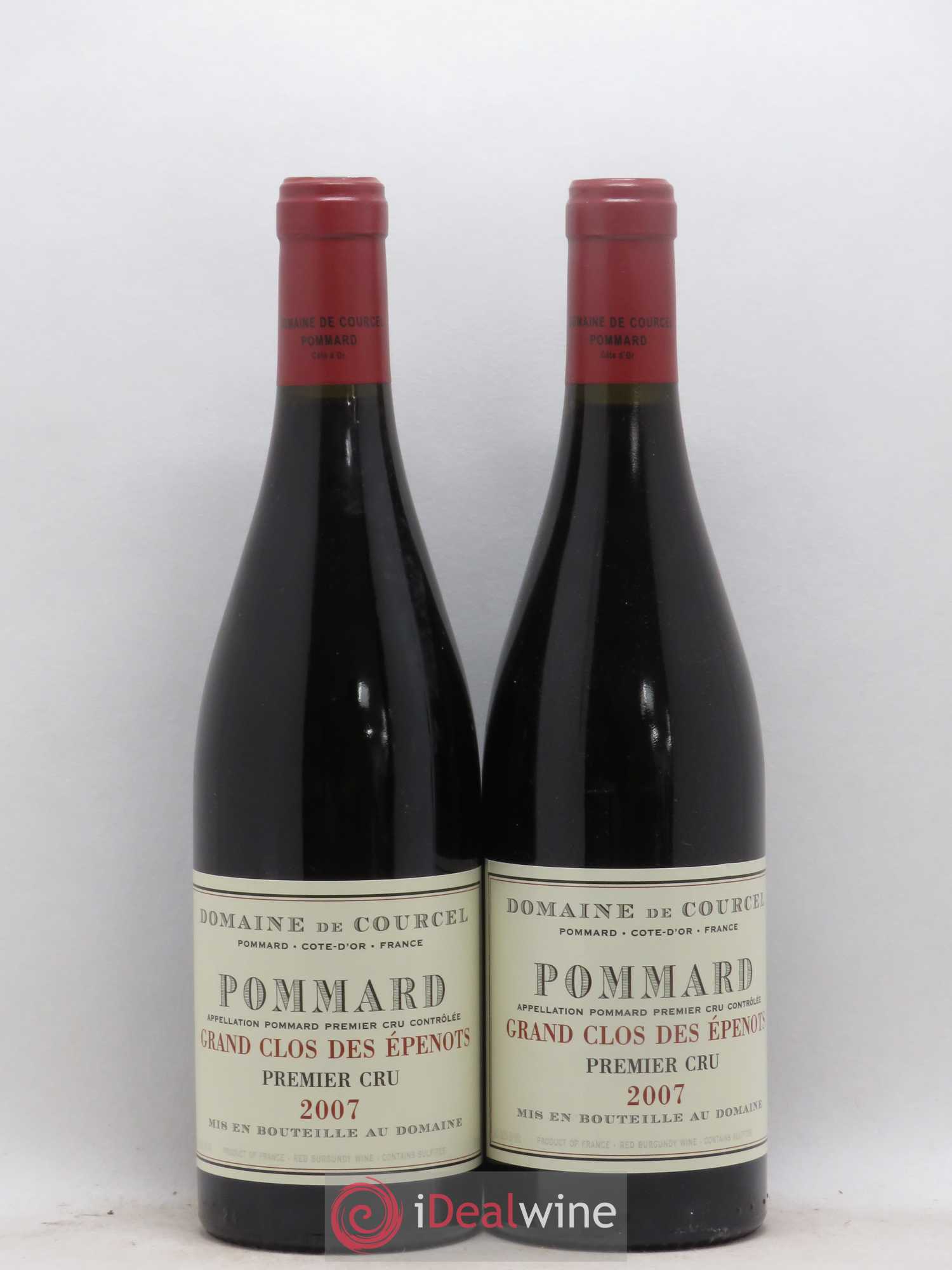 Pommard 1er Cru Grand Clos des Epenots de Courcel (Domaine) 2007 - Lot de 2 bouteilles - 0