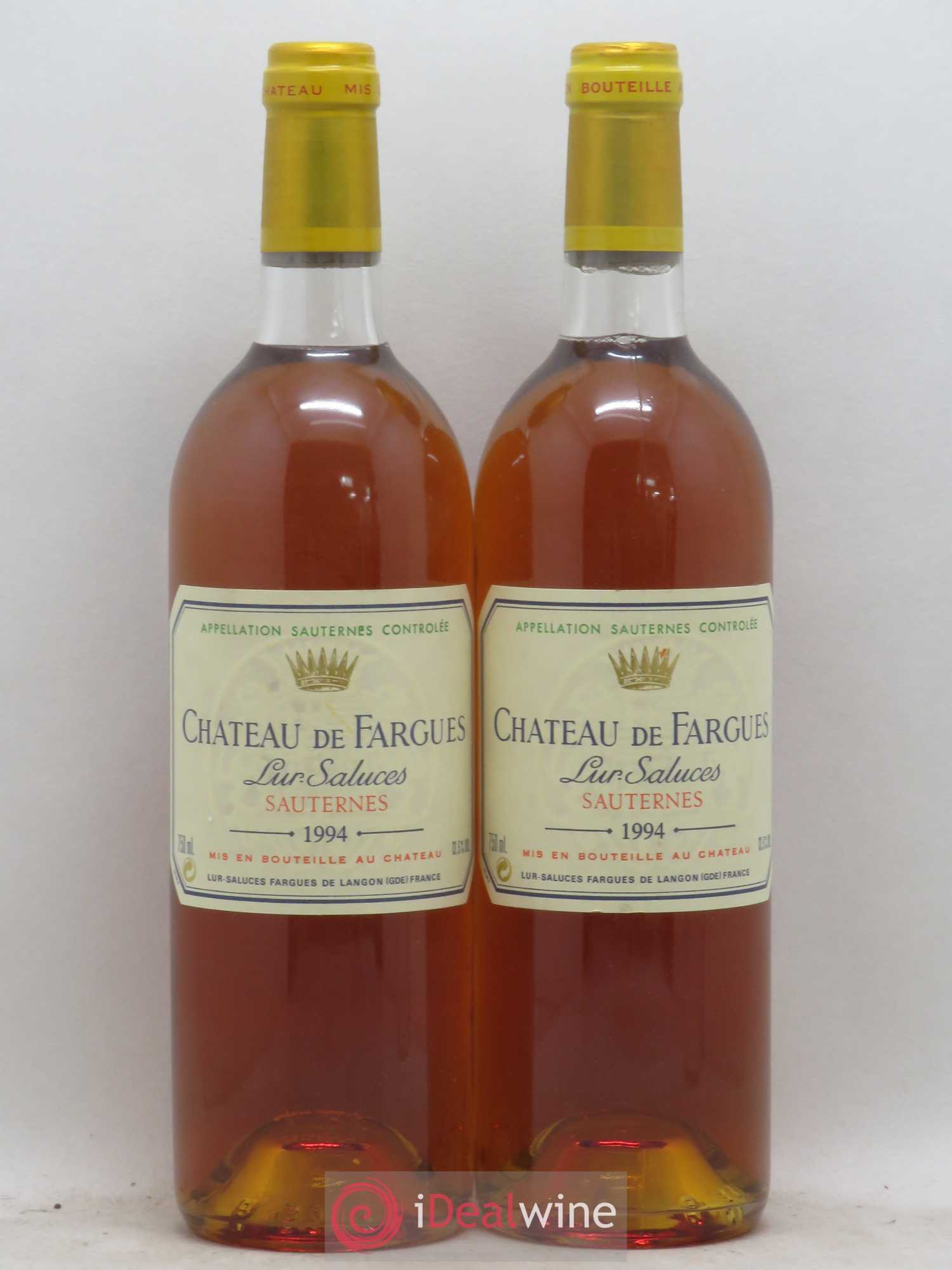 Château de Fargues 1994 - Lotto di 2 bottiglie - 0