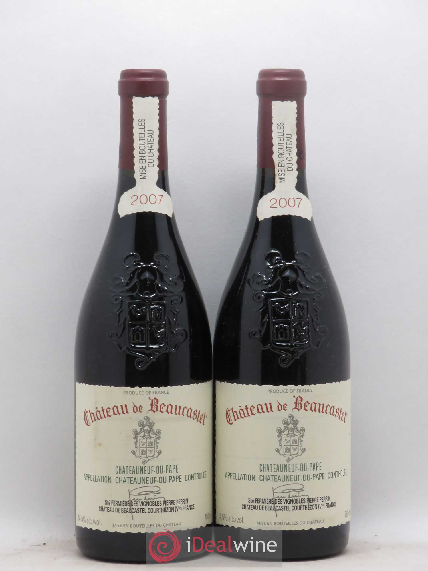 Châteauneuf-du-Pape Château de Beaucastel Famille Perrin 2007 - Lot de 2 bouteilles - 0