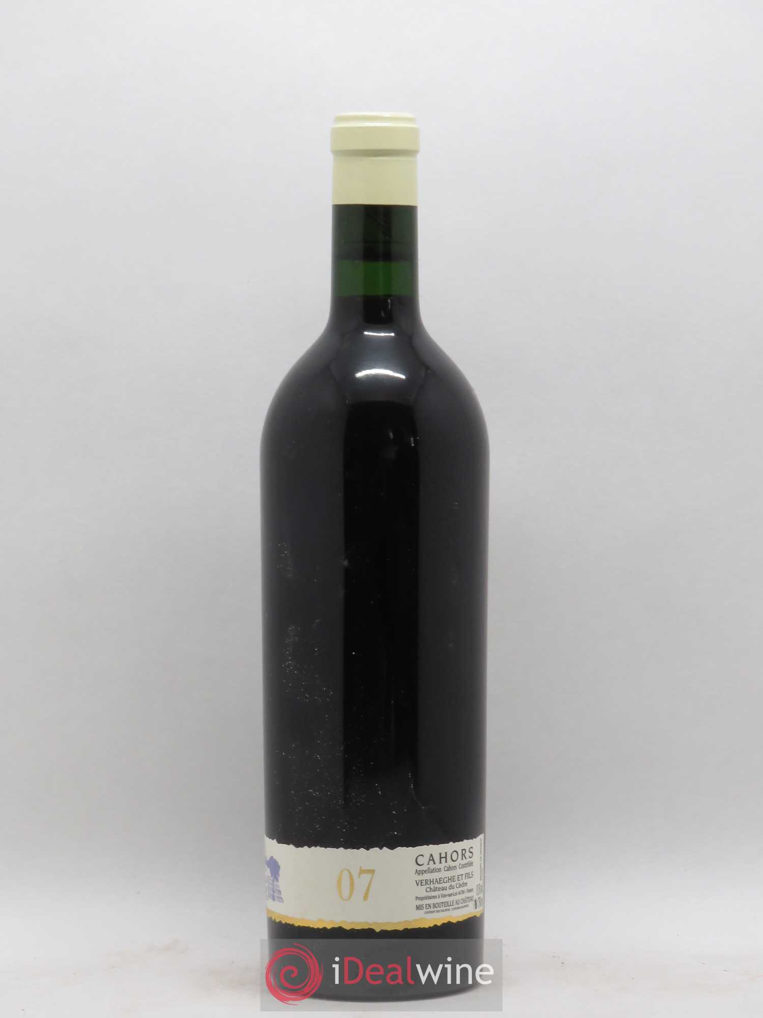 Cahors Château du Cèdre GC Pascal et Jean-Marc Verhaeghe 2007 - Lot de 1 bouteille - 1