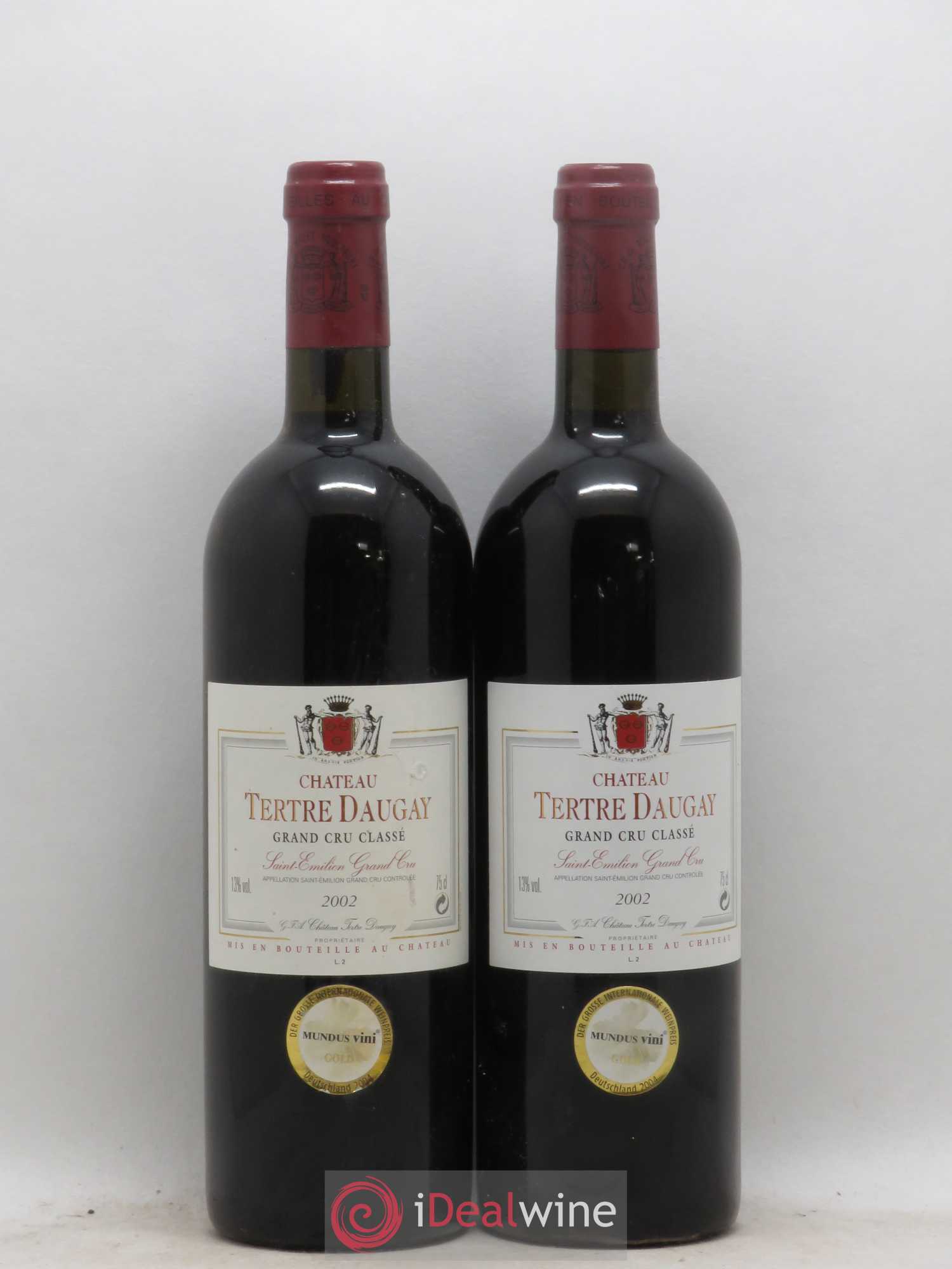 Château Tertre Daugay Grand Cru Classé 2002 - Lot de 2 bouteilles - 0