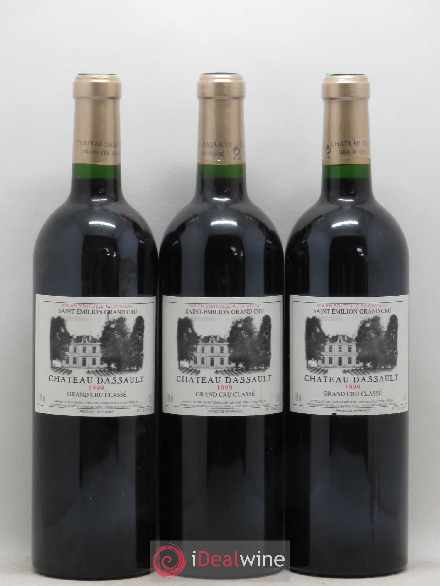 Château Dassault Grand Cru Classé 1999 - Lot de 3 bouteilles - 0