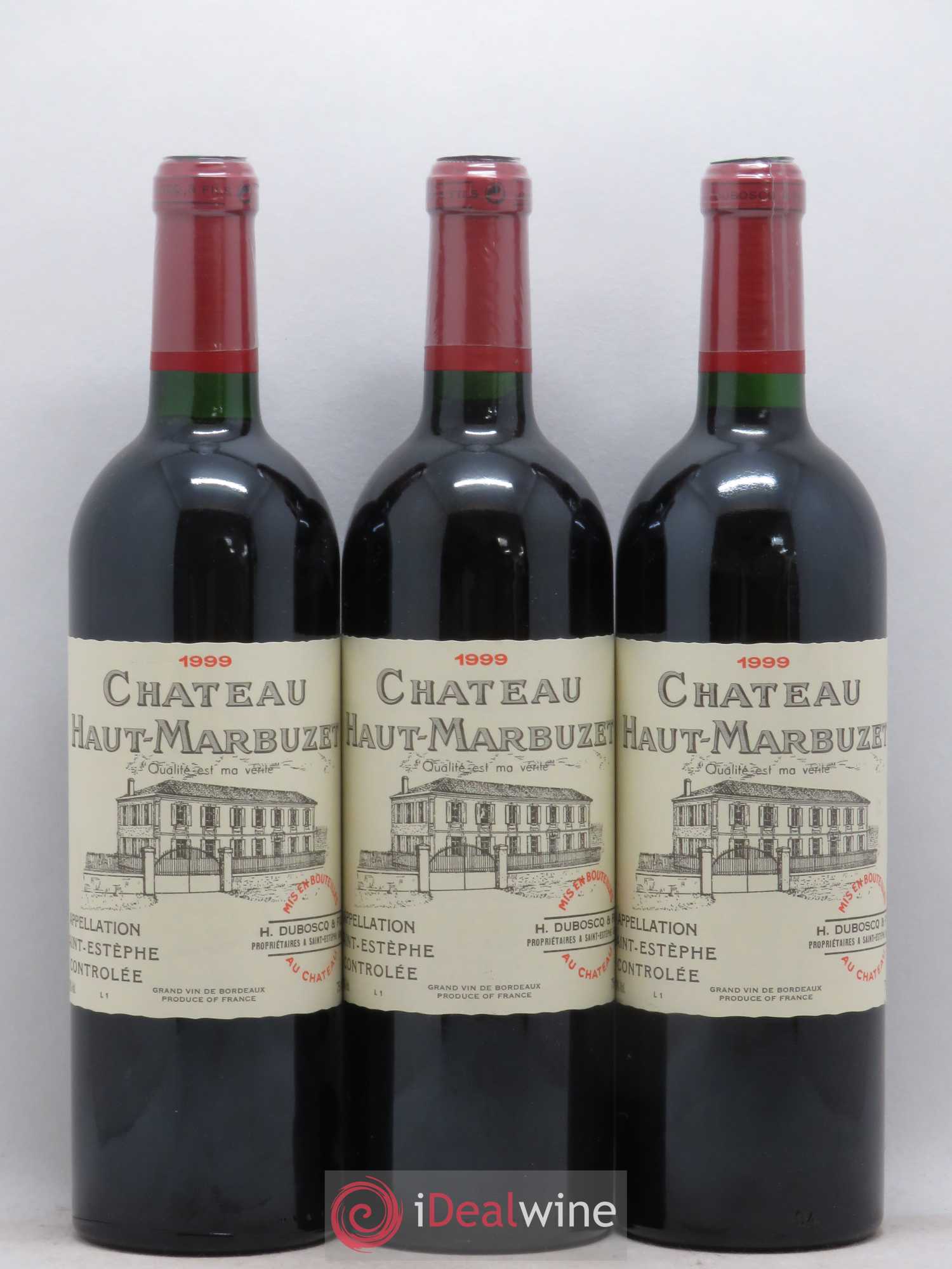 Château Haut Marbuzet 1999 - Lot de 3 bouteilles - 0