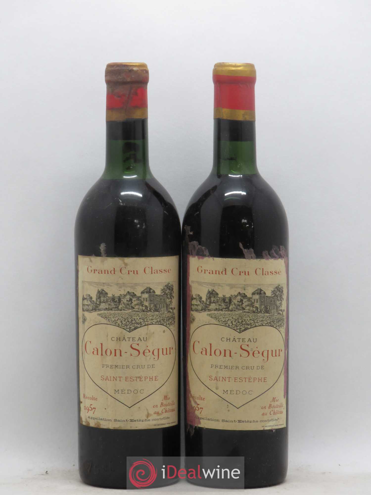 Château Calon Ségur 3ème Grand Cru Classé 1957 - Lot de 2 bouteilles - 0