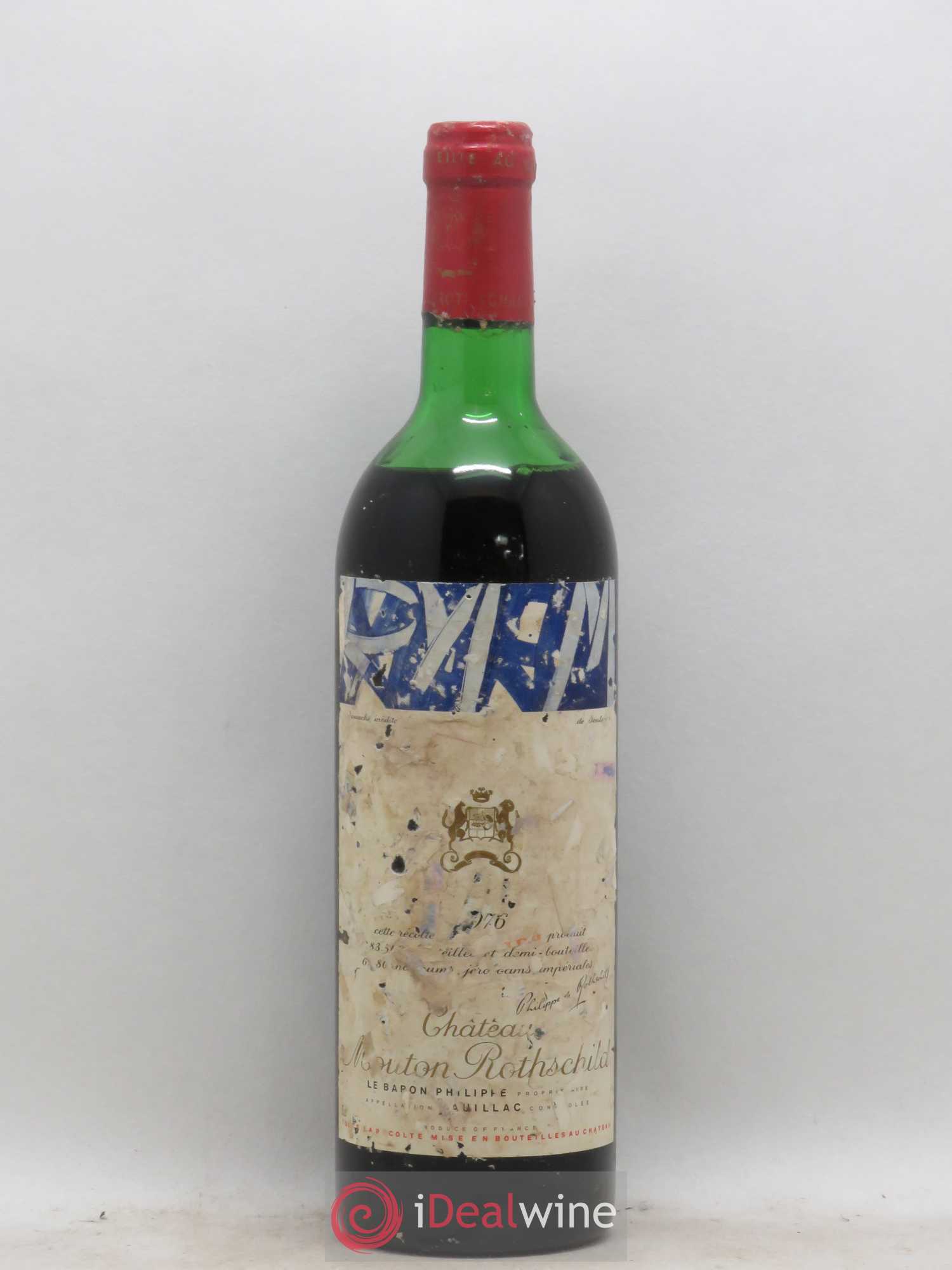 Château Mouton Rothschild 1er Grand Cru Classé 1976 - Lot de 1 bouteille - 0