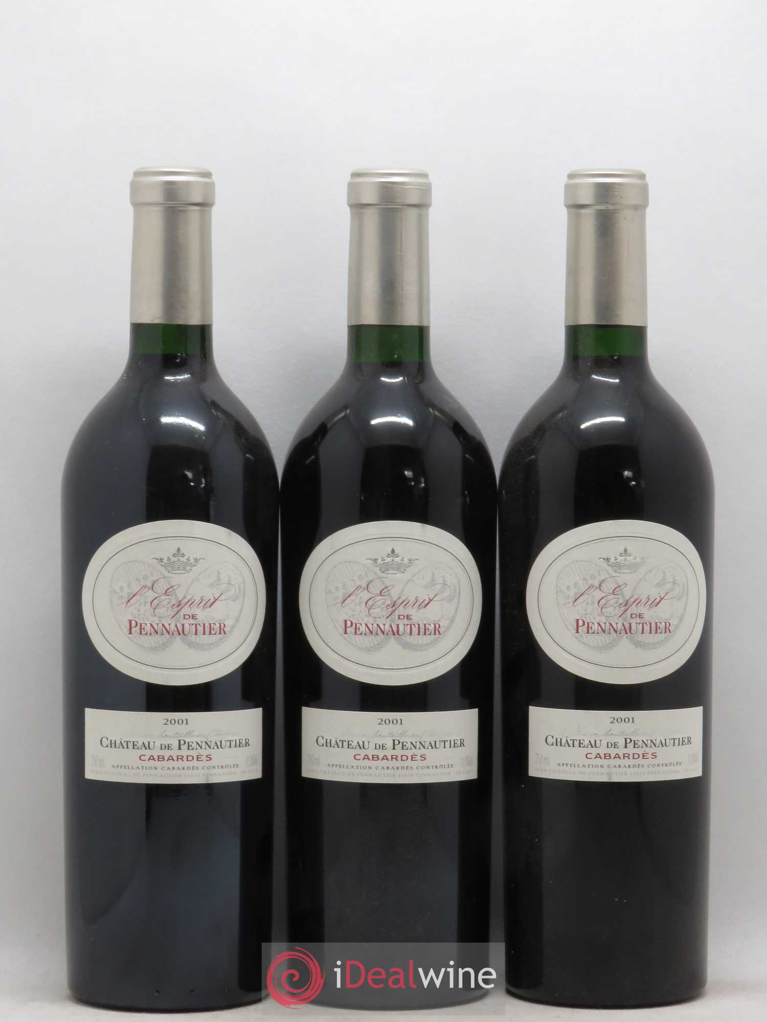 Cabardès Esprit de Pennautier Château De Pennautier 2001 - Posten von 3 Flaschen - 0