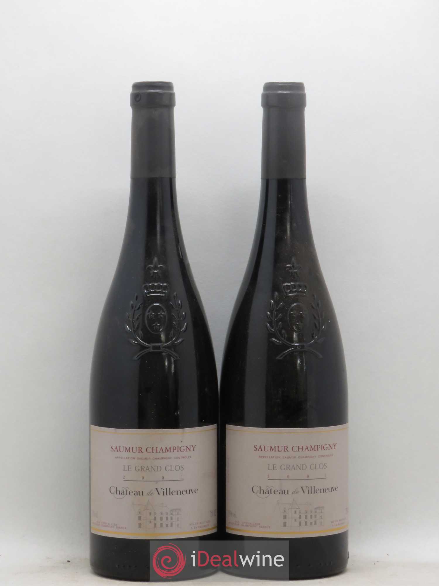 Saumur-Champigny Le Grand Clos Château de Villeneuve 2001 - Lot de 2 bouteilles - 0