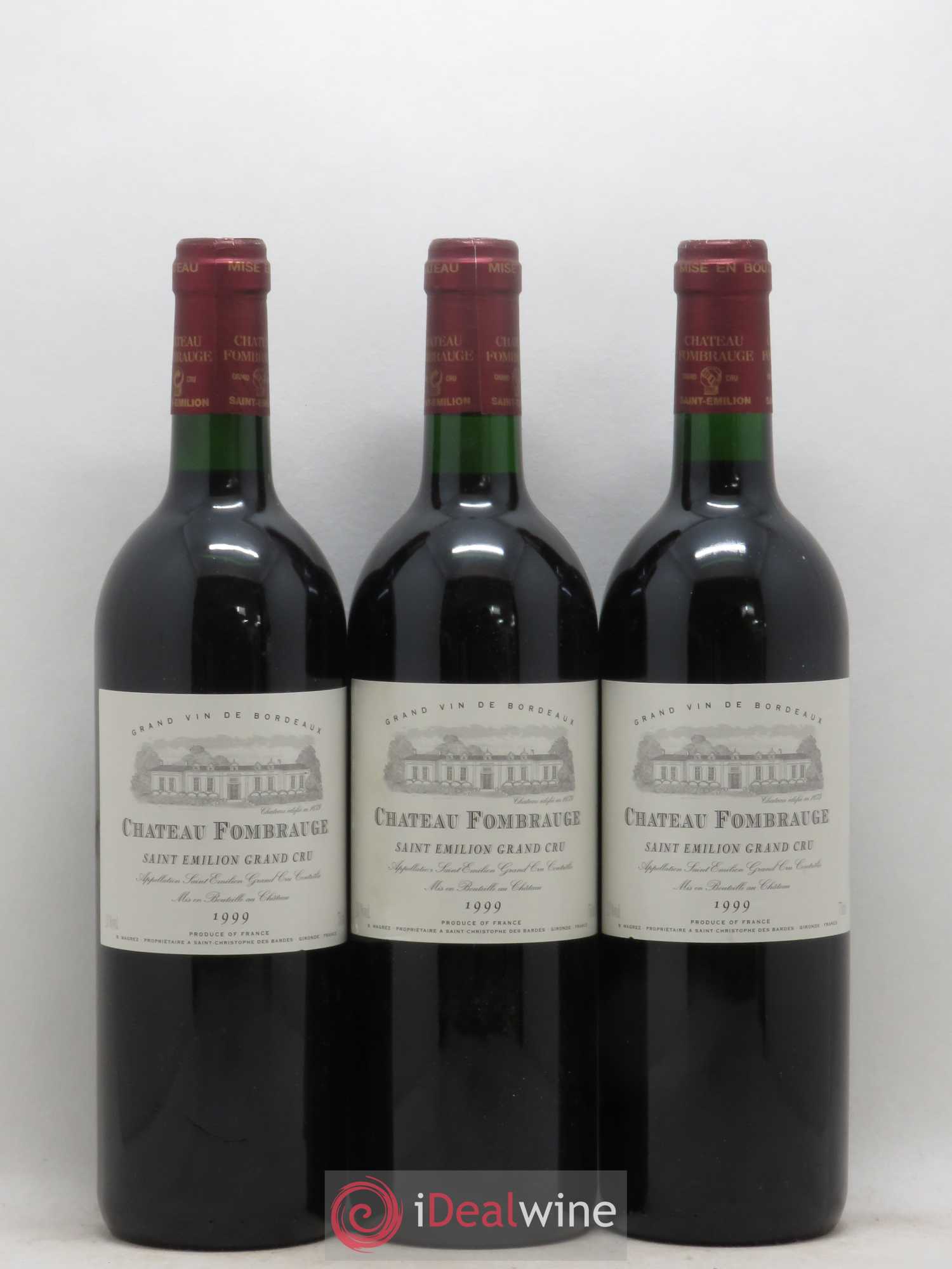 Château Fombrauge Grand Cru Classé 1999 - Lot de 3 bouteilles - 0