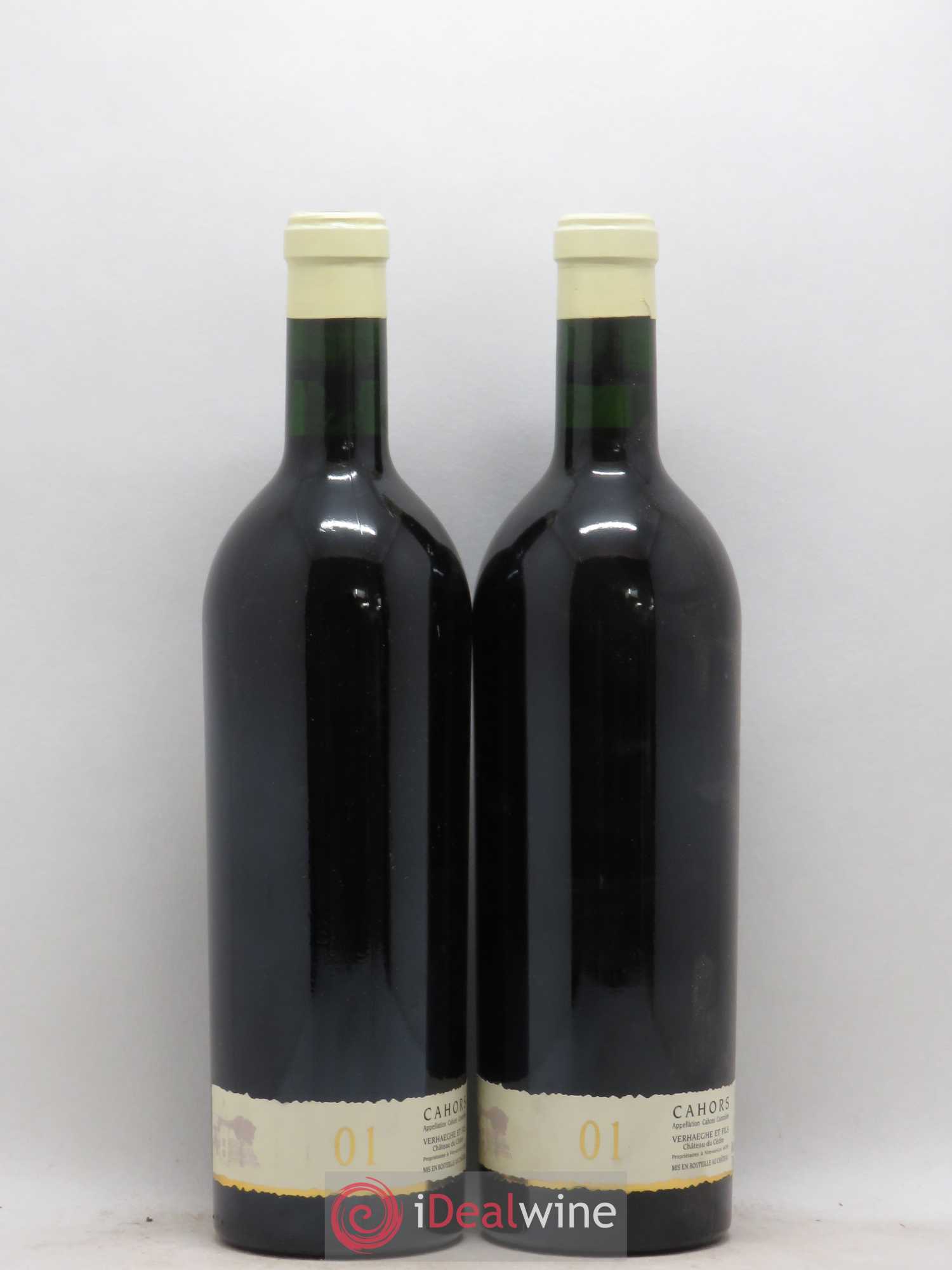 Cahors Château du Cèdre GC Pascal et Jean-Marc Verhaeghe 2001 - Lot de 2 bouteilles - 1