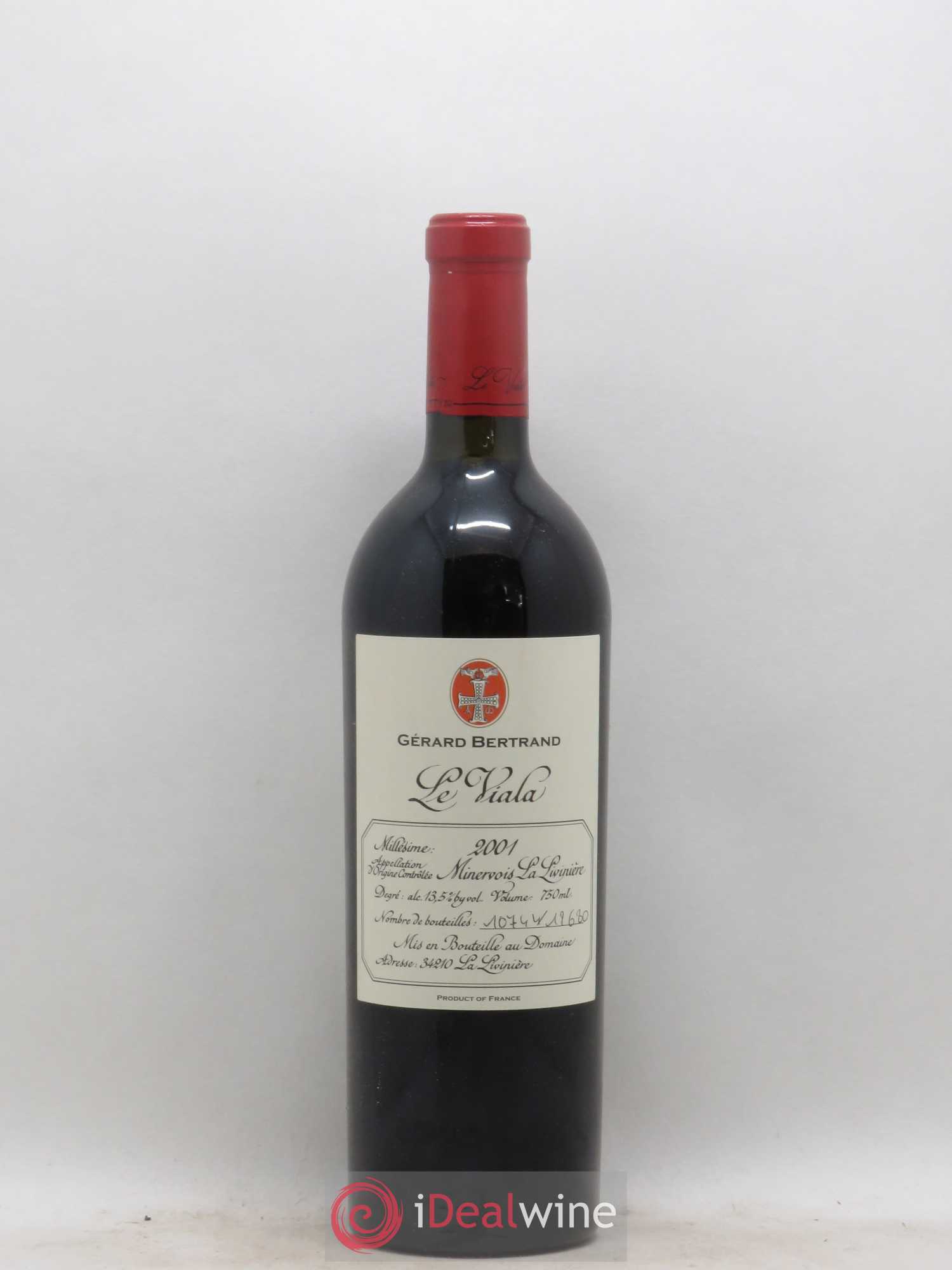 Coteaux du Languedoc La Clape Château de L'Hospitalet Le Viala Gérard Bertrand Minervois La Livinière 2001 - Posten von 1 Flasche - 0