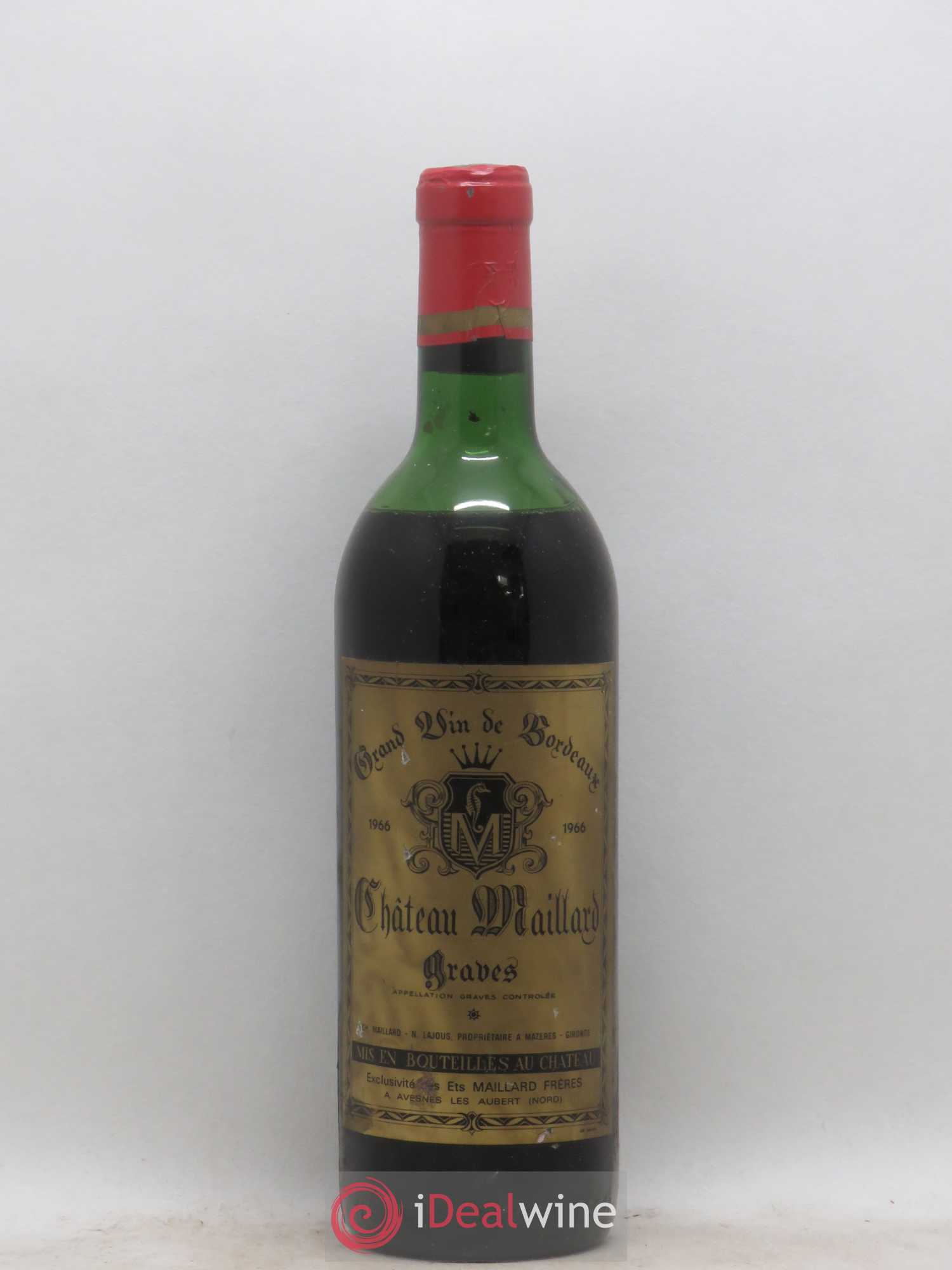 Graves Château Maillard 1966 - Posten von 1 Flasche - 0