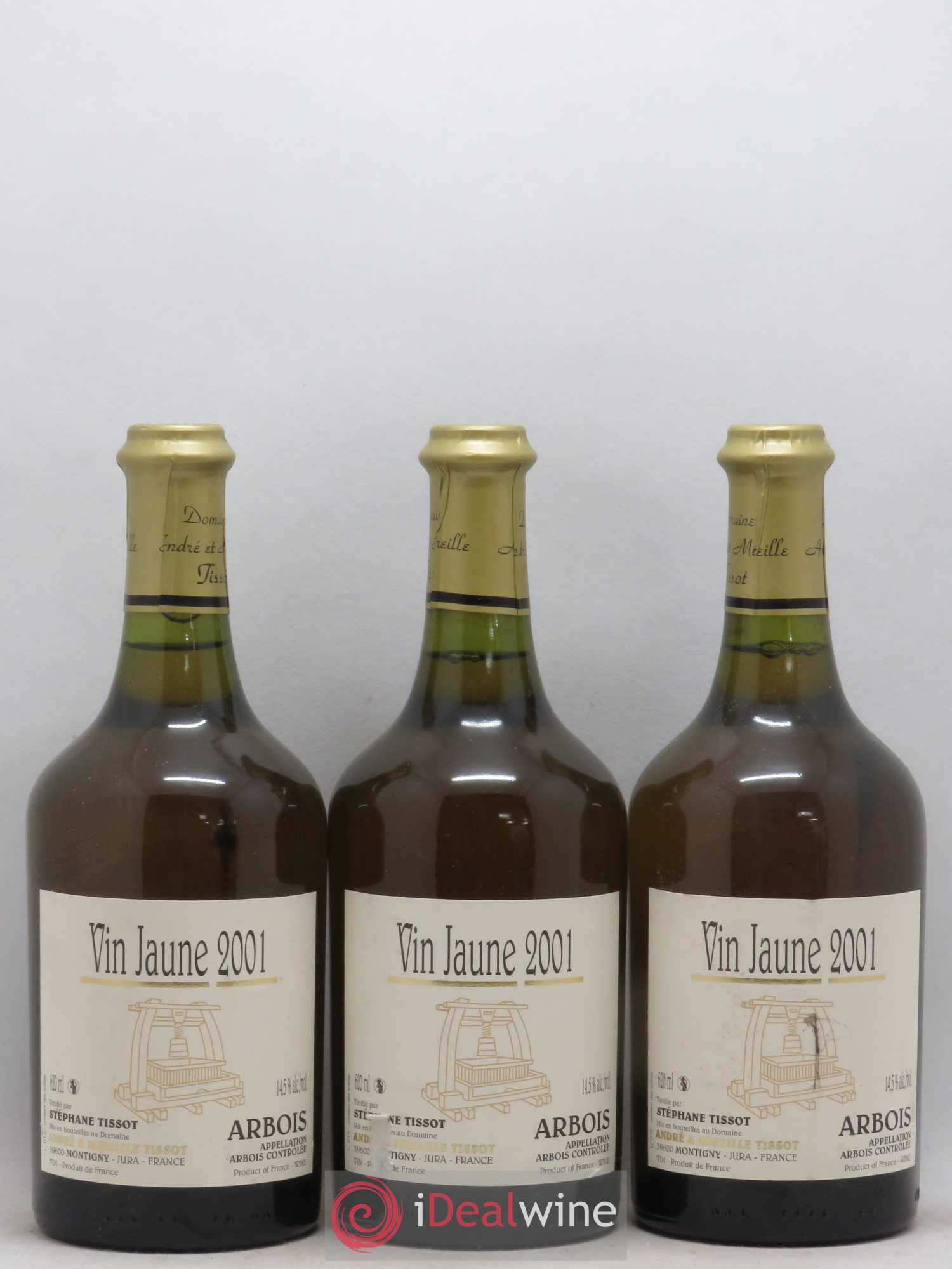Arbois Vin Jaune Domaine Stephane Tissot 2001 - Posten von 3 Flaschen - 0