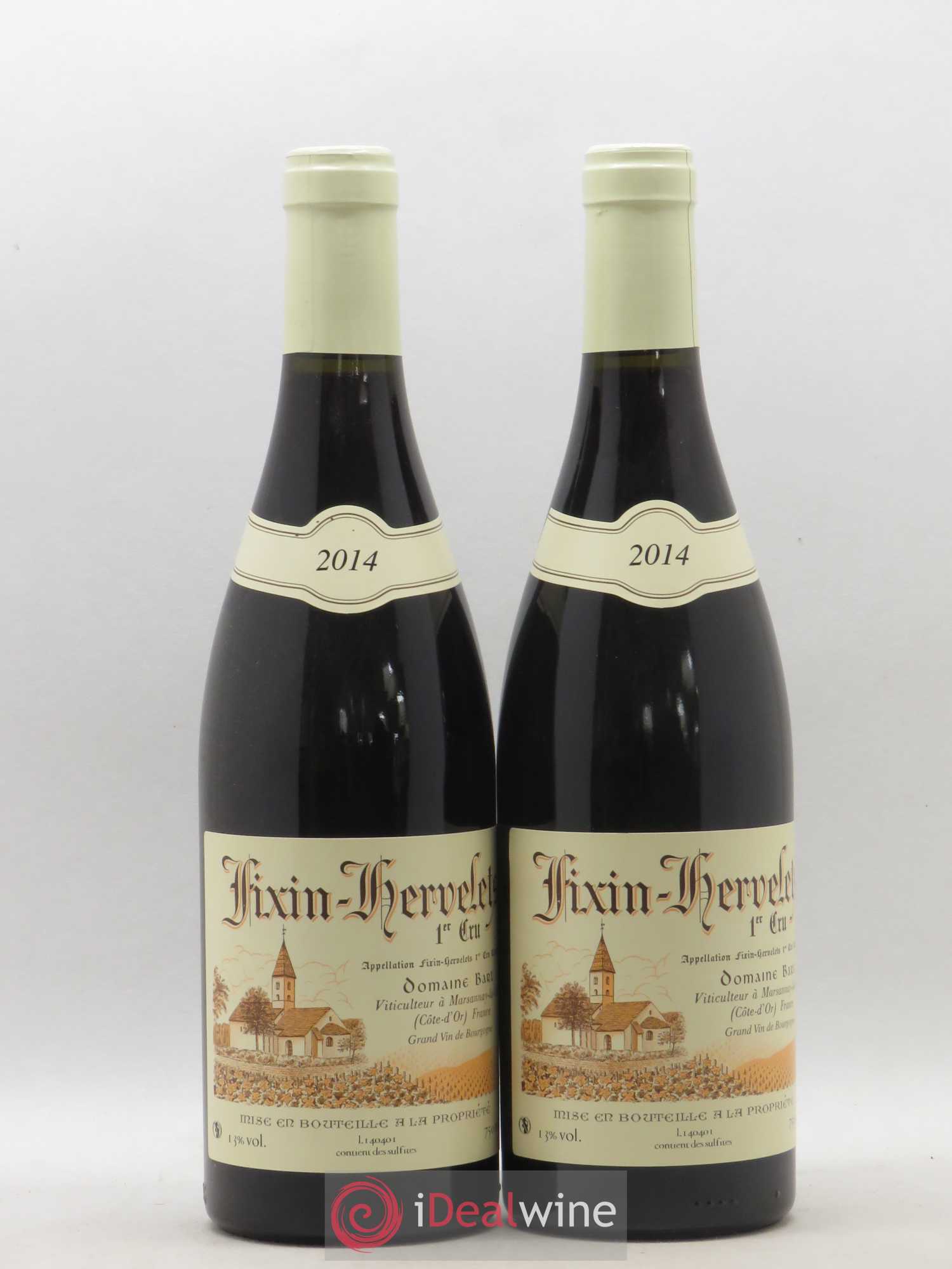 Fixin 1er Cru Hervelets Bart (Domaine) 2014 - Lot de 2 bouteilles - 0