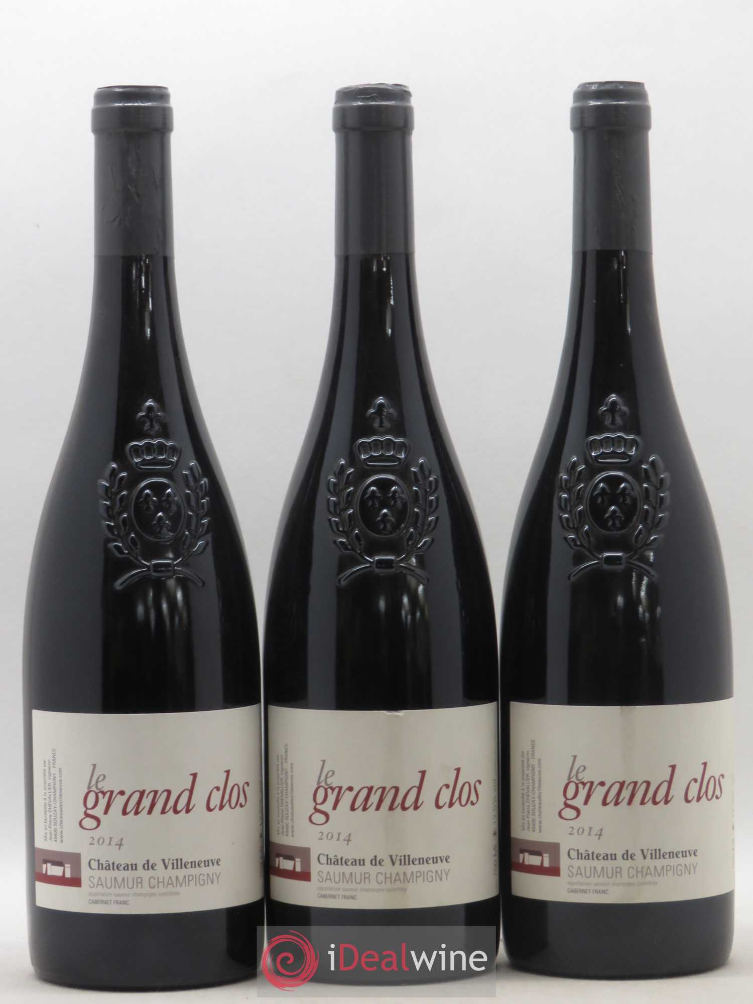 Saumur-Champigny Le Grand Clos Château de Villeneuve 2014 - Lot de 3 bouteilles - 0