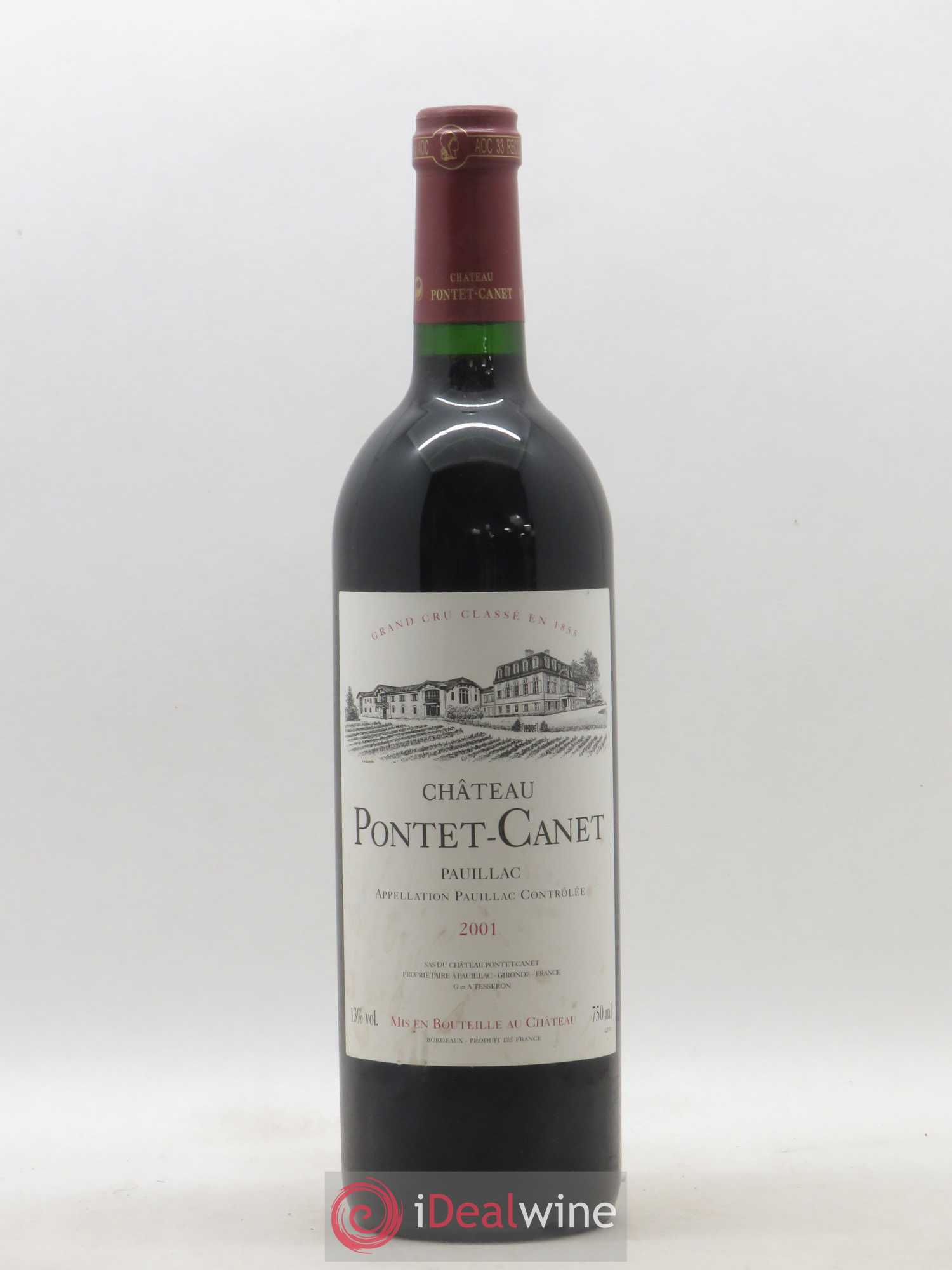 Château Pontet Canet 5ème Grand Cru Classé 2001 - Lot de 1 bouteille - 0