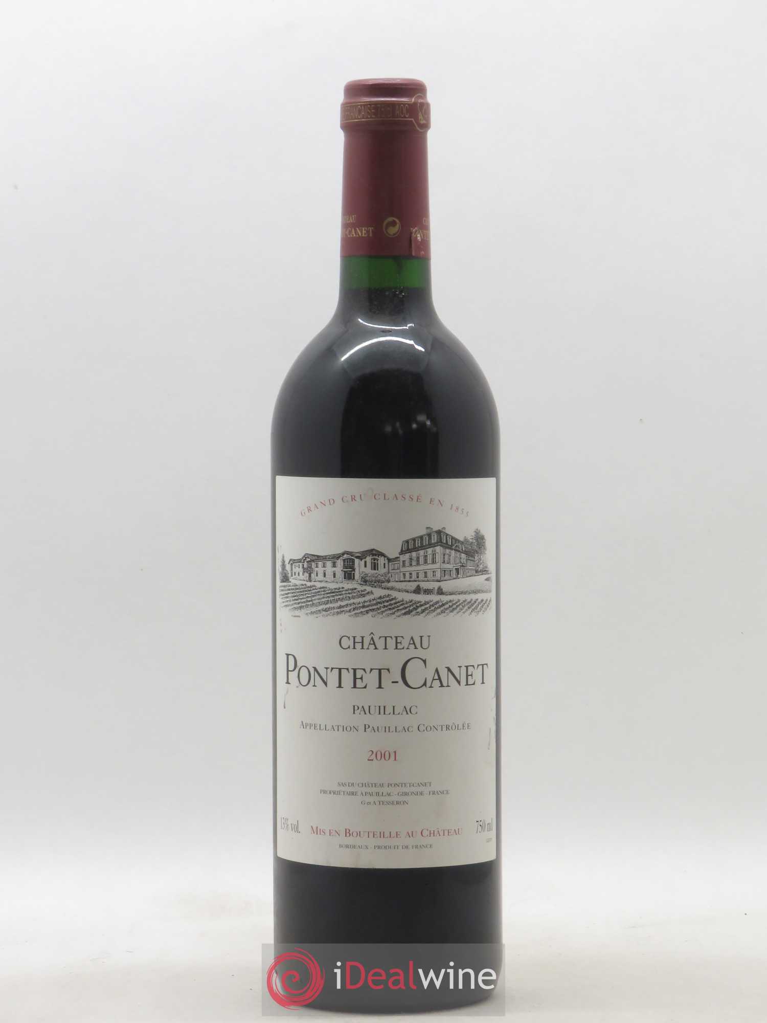 Château Pontet Canet 5ème Grand Cru Classé 2001 - Lot de 1 bouteille - 0
