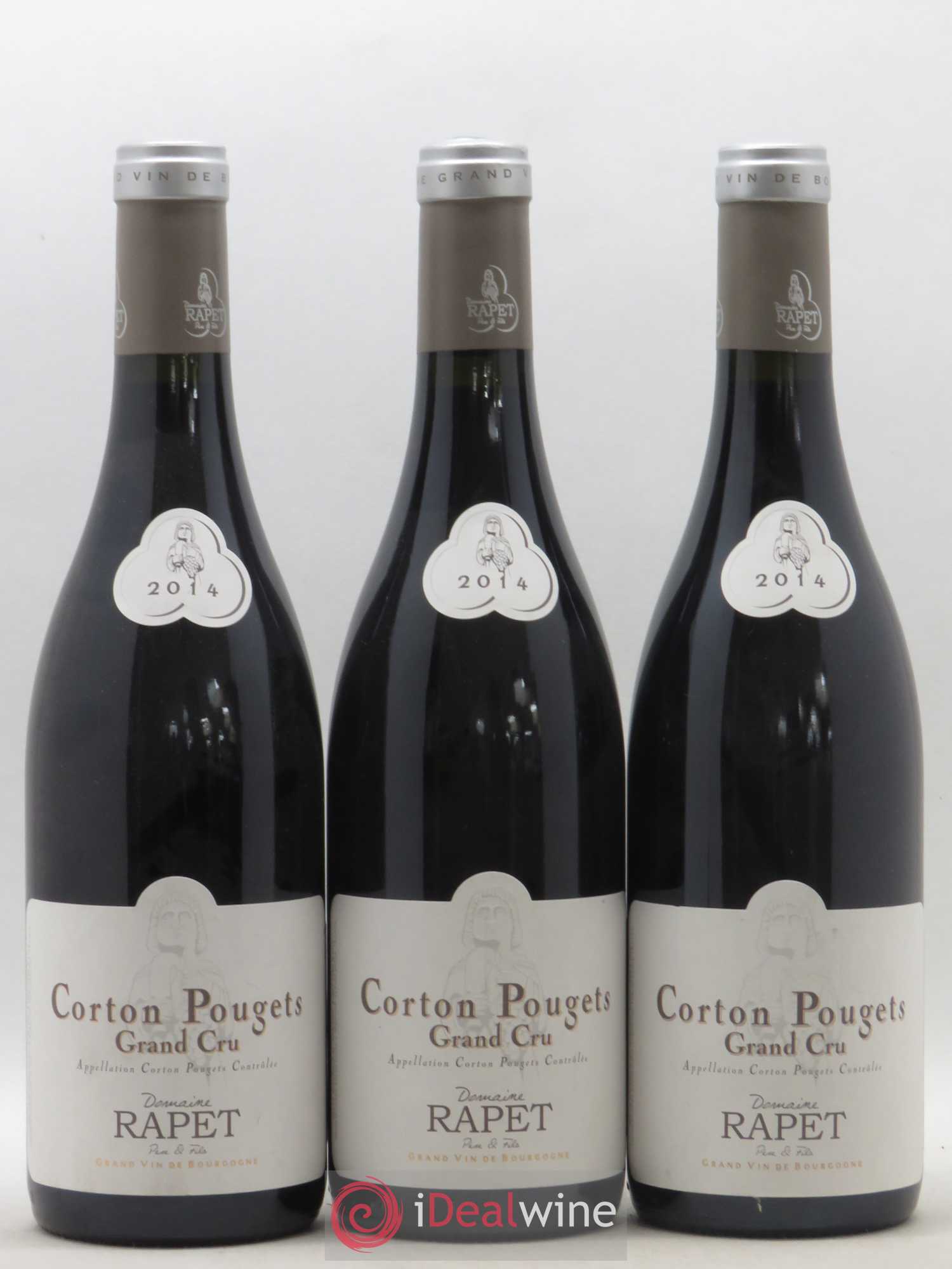 Corton Grand Cru Pougets Rapet Père & Fils 2014 - Lot de 3 bouteilles - 0