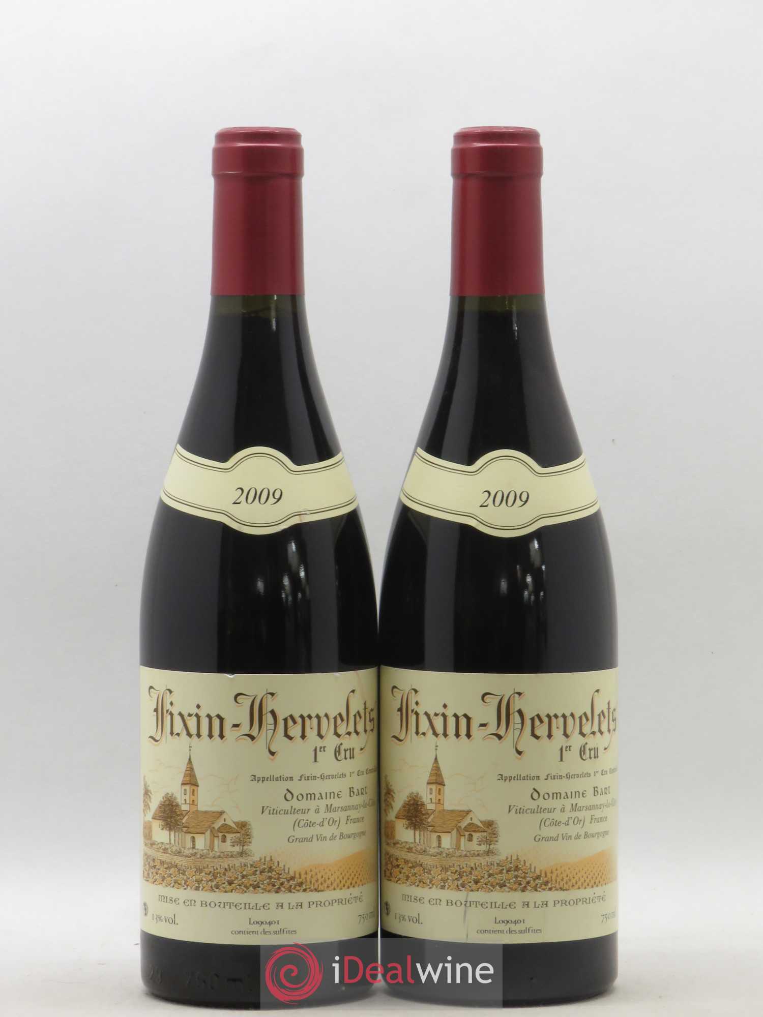 Fixin 1er Cru Hervelets Bart (Domaine) 2009 - Lot de 2 bouteilles - 0