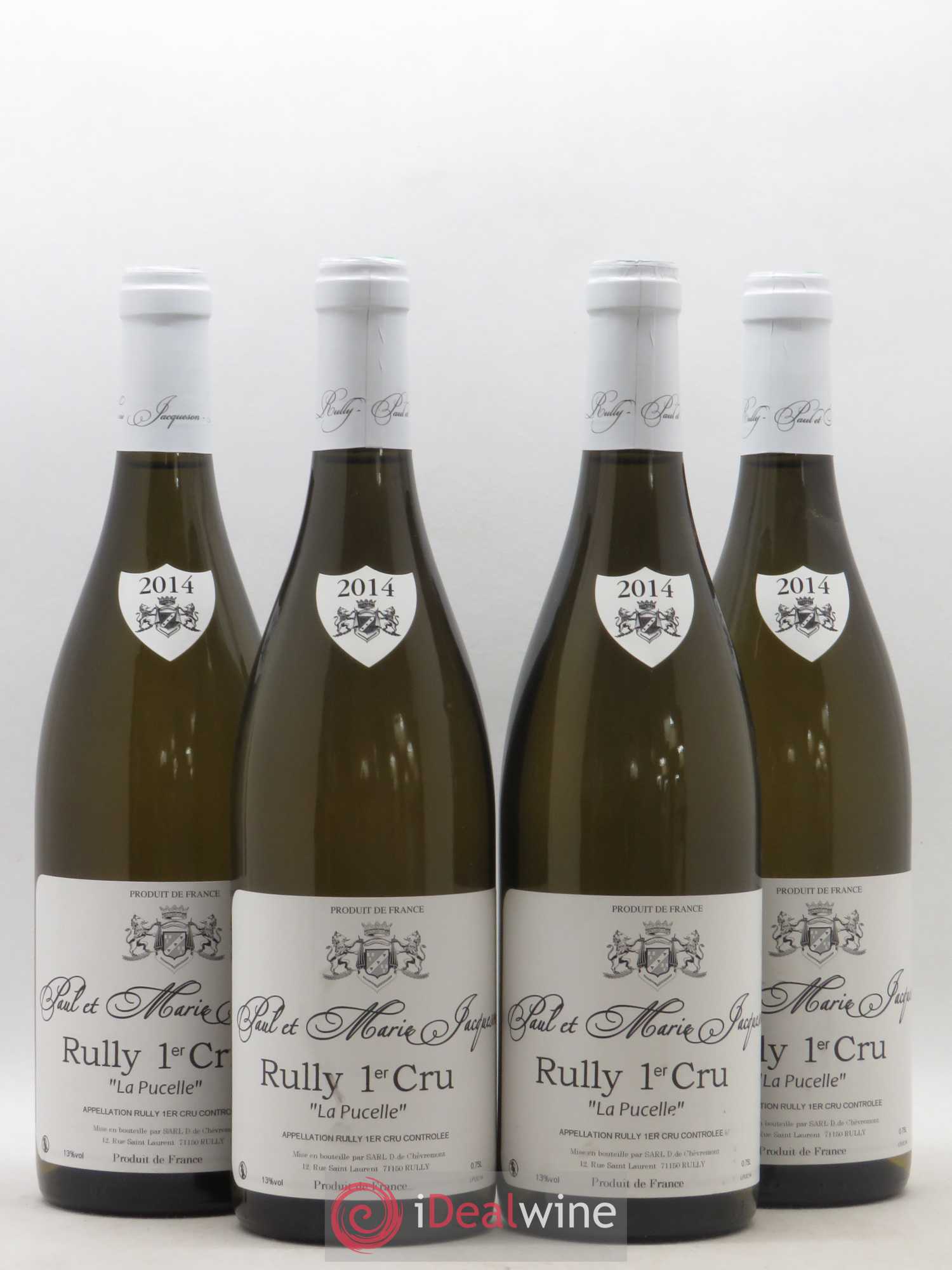 Rully 1er Cru La Pucelle Paul & Marie Jacqueson 2014 - Lot de 4 bouteilles - 0